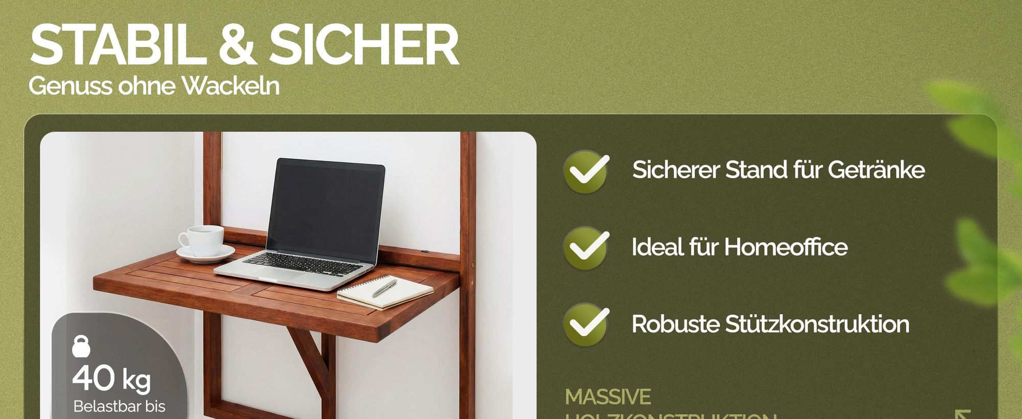 CASARIA® Balkontisch Klappbar