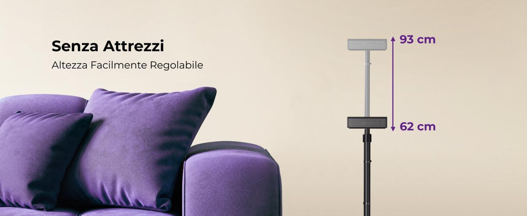 Steady S80 - 1 coppia di supporti per i diffusori della soundbar Nova S80