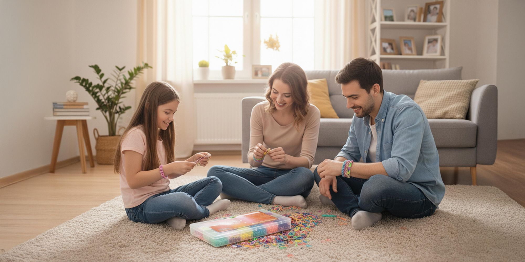Mega Gummibänder Set 6800 Teile für Armbänder, DIY Loom Bands XXL Box mit Webrahmen & 22 Farben, Bastelset Kinder Schmuck selber machen, EVI TOYS