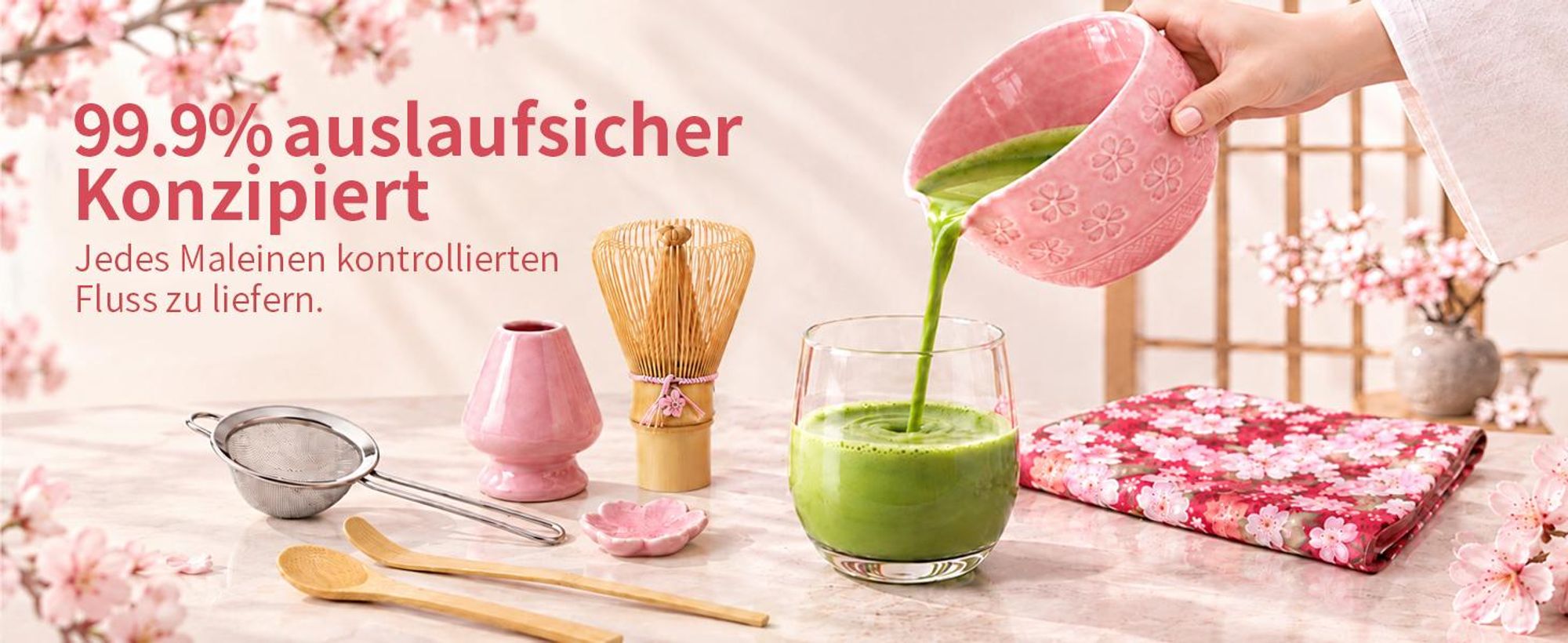 Matcha Tee Set 8-Teiliges Matcha Set mit Matcha-Schale Bambus-Besen Besenhalter