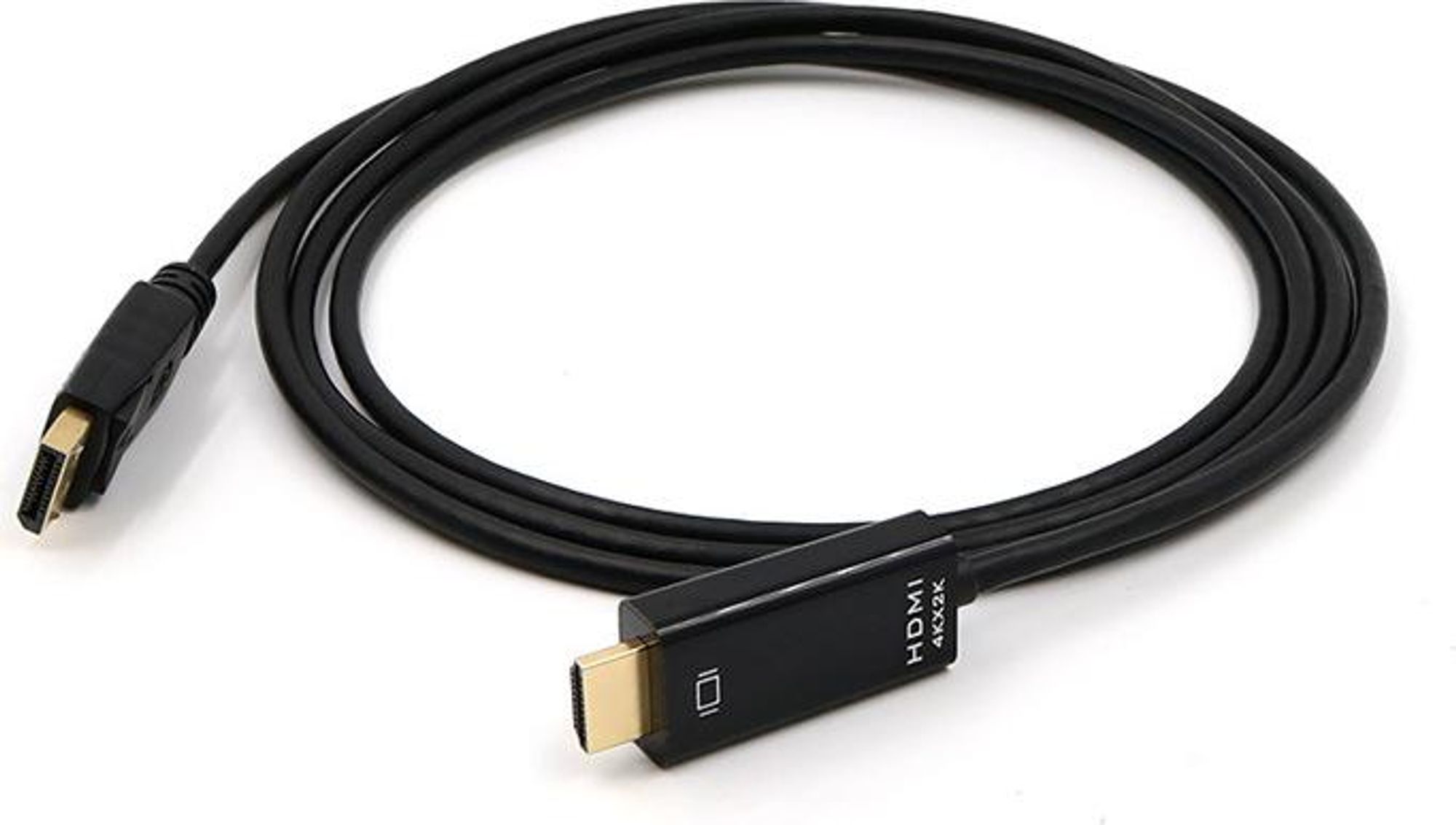 DisplayPort auf HDMI Adapter Kabel 1,8m DP 1.2 HDMI 1.4 4K Full HD 1080p schwarz