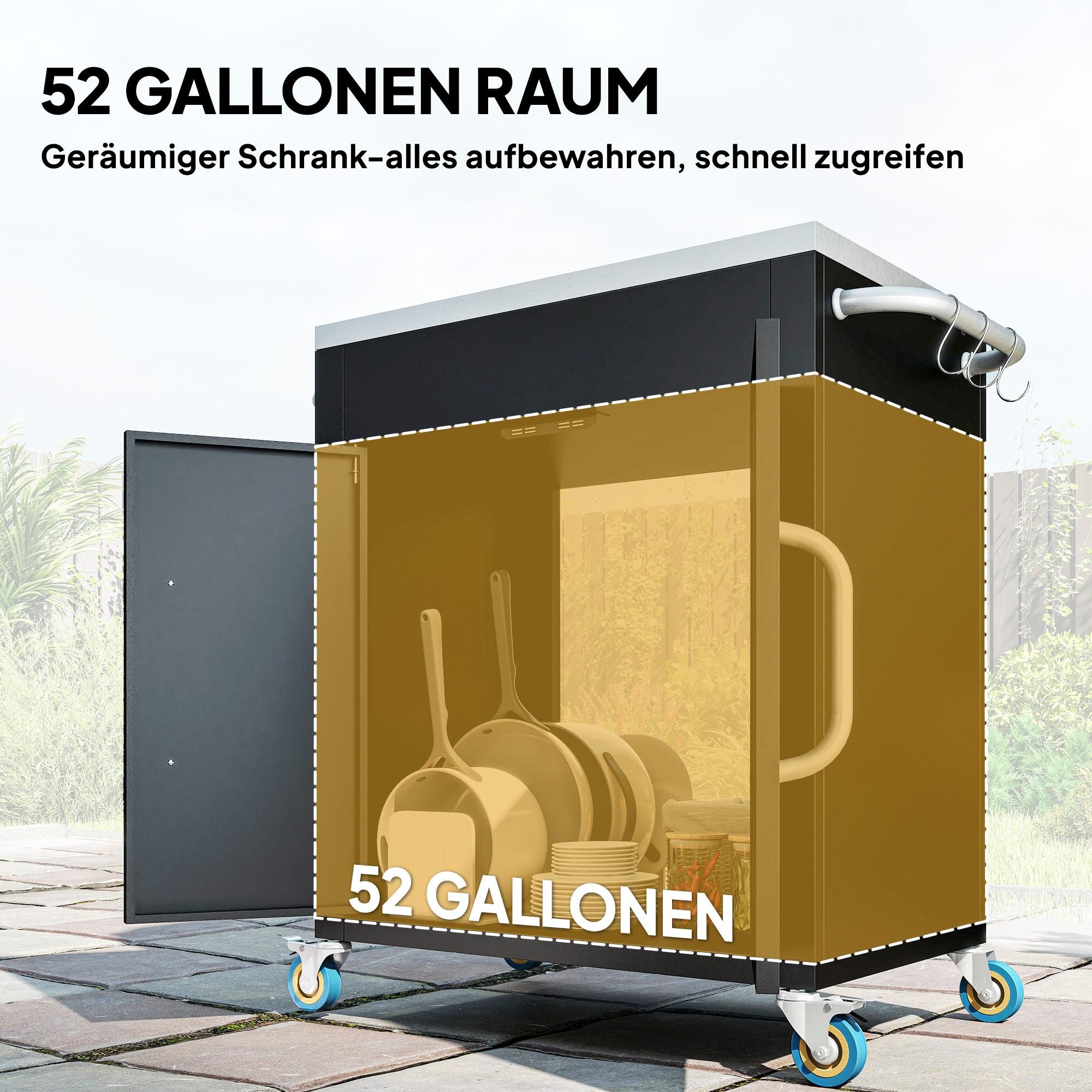 Edelstahl BBQ Grill Außenküche