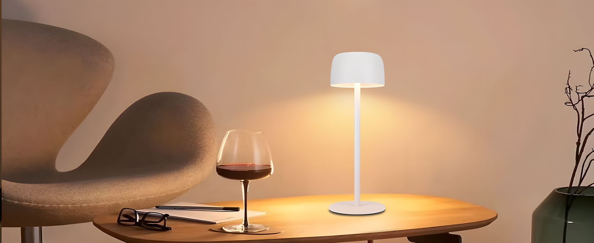 ZMH LED Tischlampe Kabellos 2ER Touch Dimmbar Tischleuchte mit 3 Farbtemperaturen Höhenverstellbar USB Aufladbar Akku Tragbare Wasserdichte
