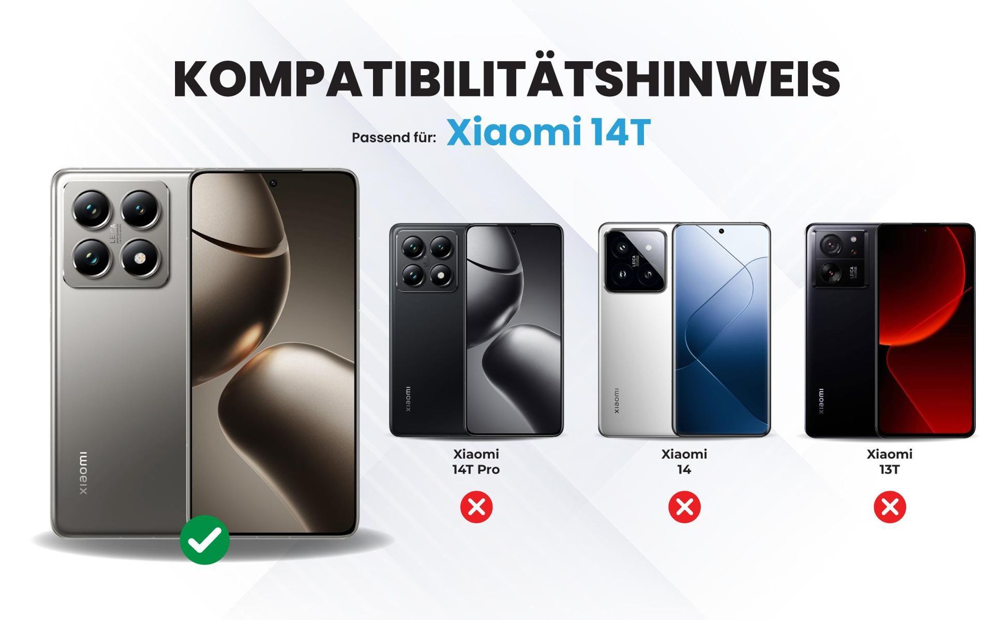 Kompatibilitätshinweise Hülle für das  Xiaomi 14T
