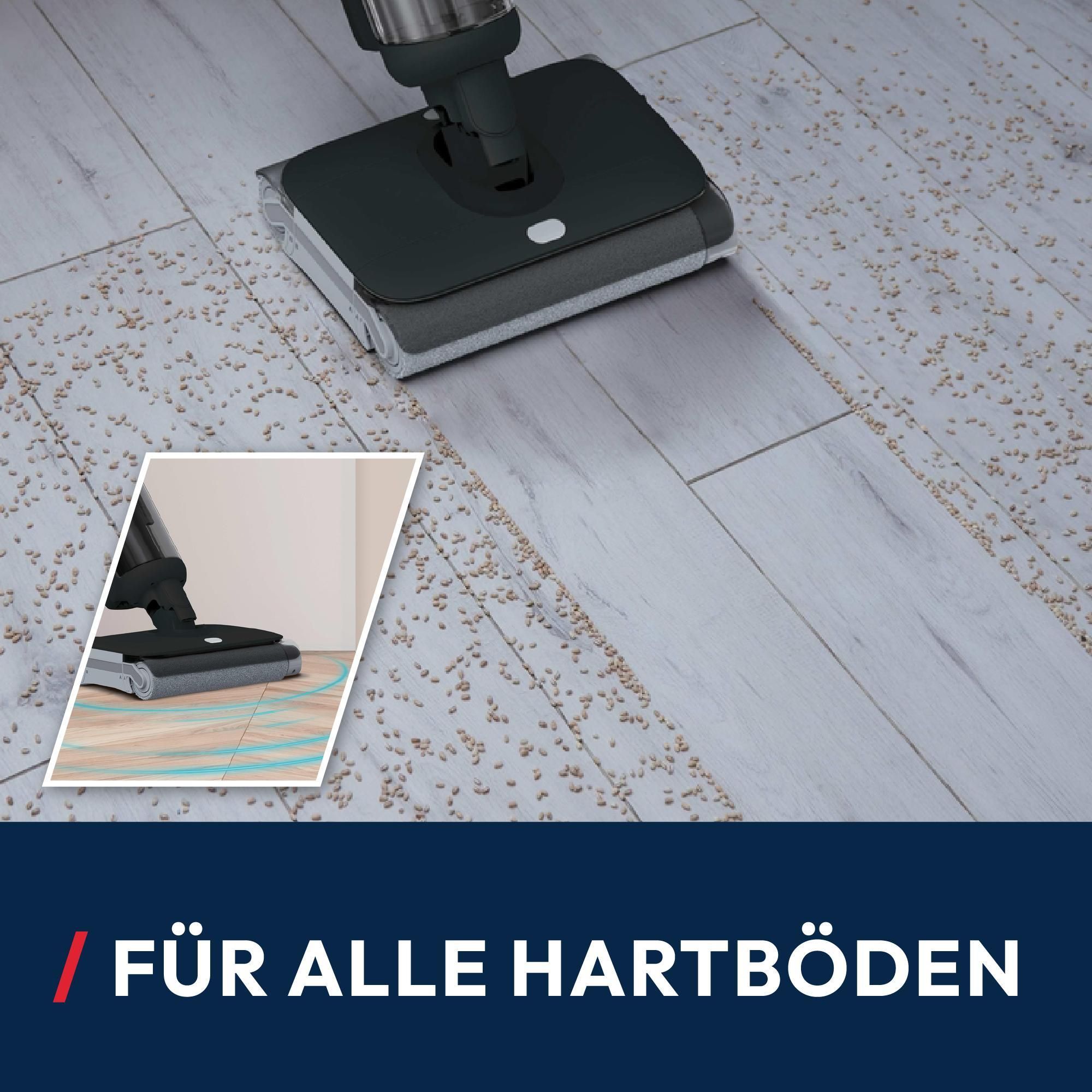 Staubsauger in Anwendung auf dem Boden
