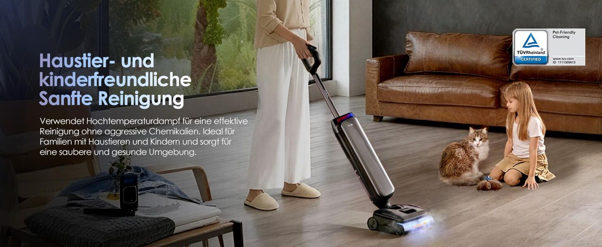 Tineco Floor One S9 Artist Steam Pro, Standstaubsauger, Beutellos, Schwarz, Silber, 0,88 l, 0,75 l, Rechteckig