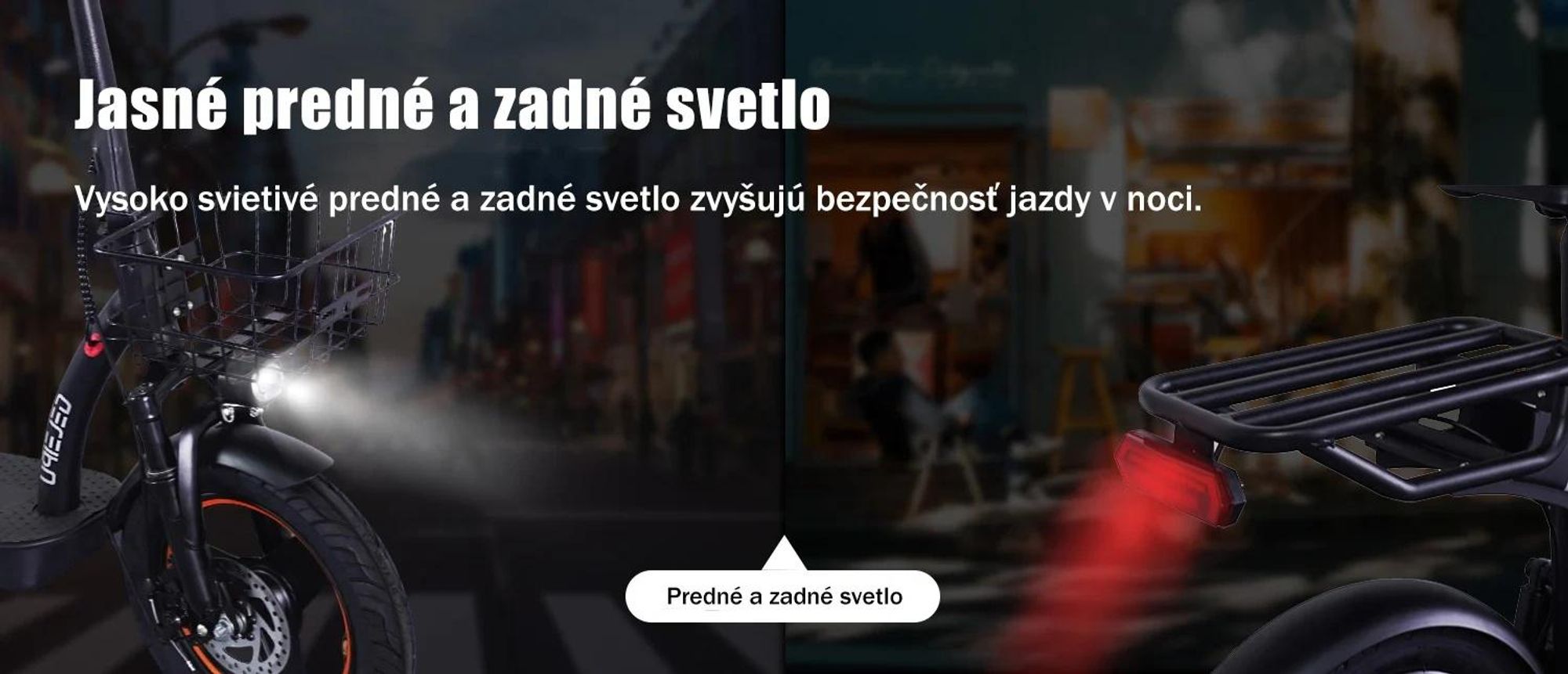 Elektrický skúter GELEIPU C14 – 48 V, 17,5 Ah, 14'' s mechanickou kotúčovou brzdou a železným rámom – čierny