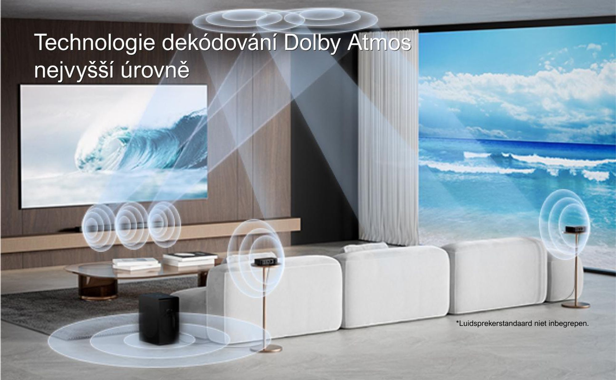 ULTIMEA 5.1.2kanálový soundbar pro televizory s Dolby Atmos, systém prostorového zvuku domácího kina se subwooferem pro zvuk kina, HDMI/Opt/Bluetooth