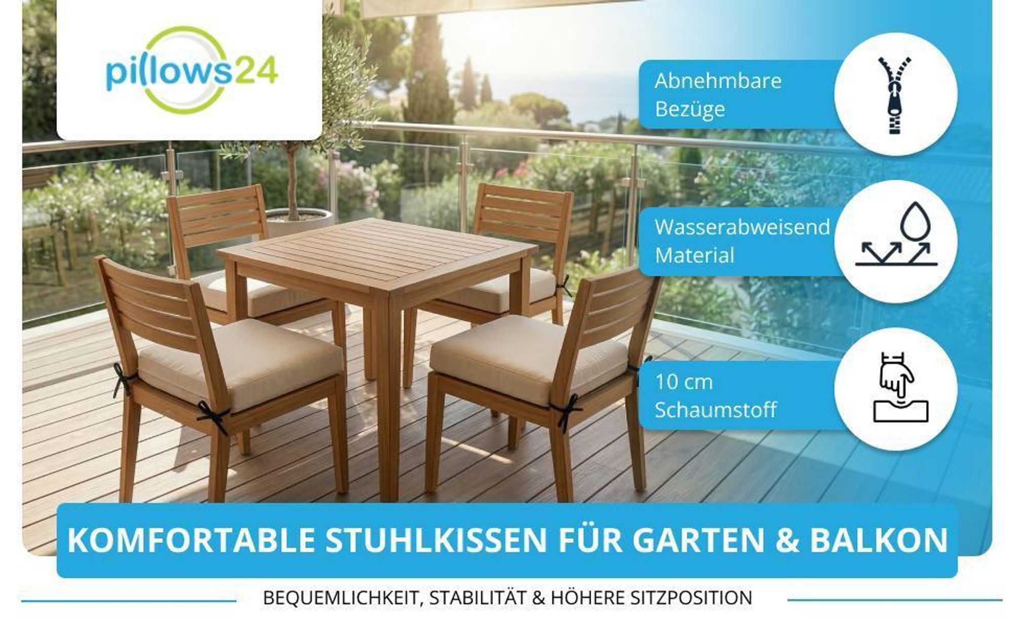 Ergonomisches Sitzkissen Stuhlkissen Sitzerhöhung Reißverschluss Stoffbezug Dick Stuhl Bodenkissen