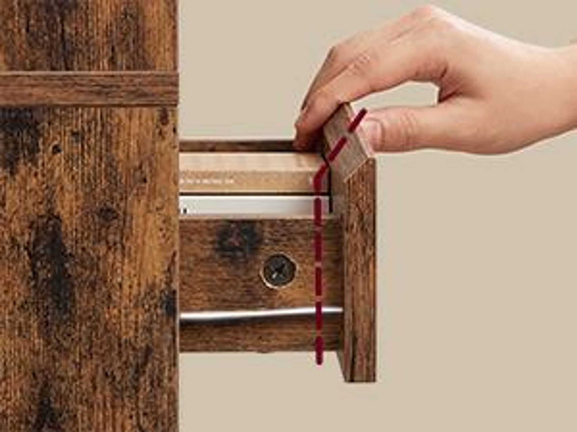 VASAGLE Bücherregal, Hochschrank, 3 unterschiedlich große Schubladen , verstellbare Ablagen