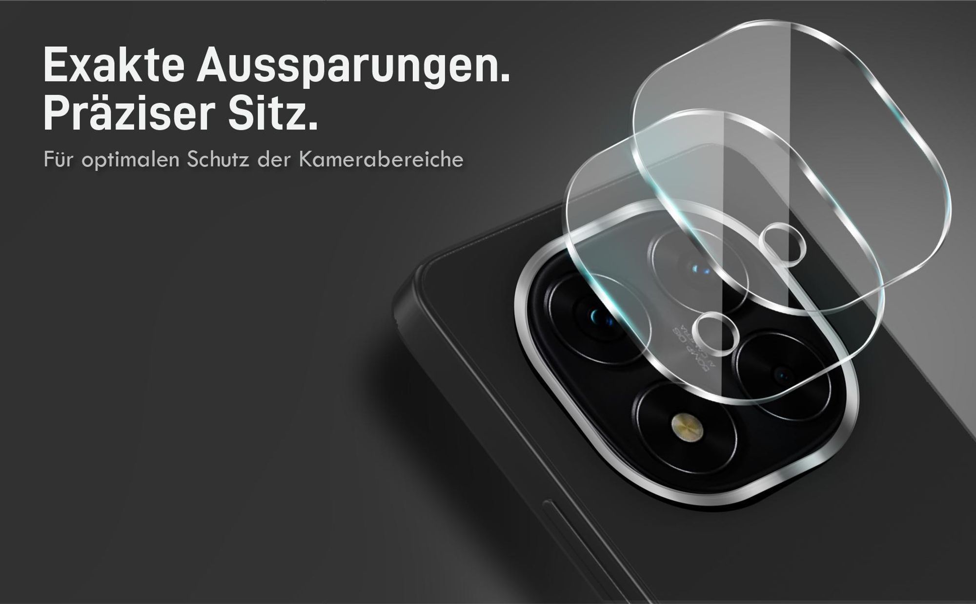 Viererpack Kamera und Displaygläser - Resistent gegen Fingerabdrücke