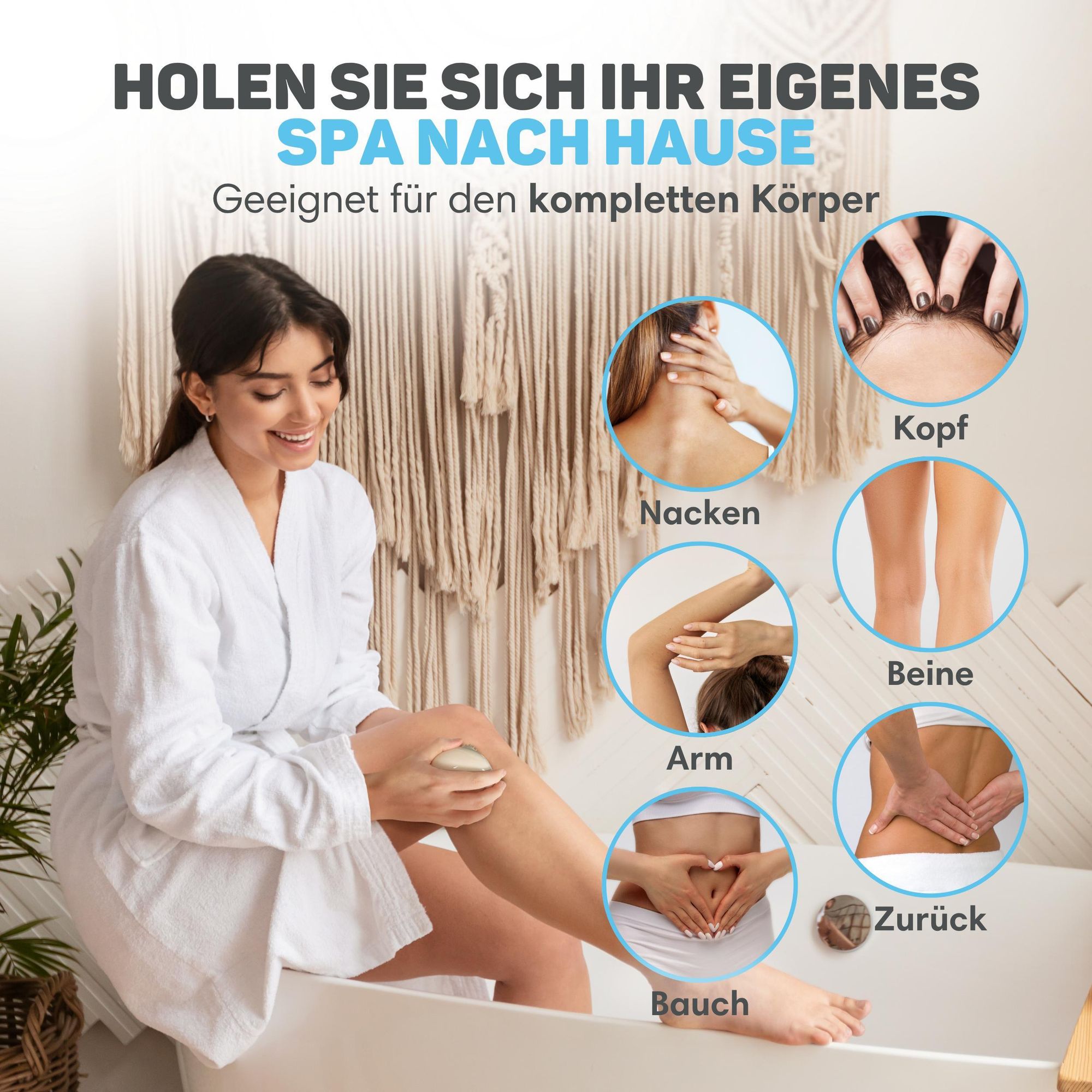 Vulpes Goods Kopfmassagegerät, Elektrisches Massagegerät, Verbesserte Blutzirkulation mit Infrarot-Wärme, Kopfhautmassagegerät, USB aufladbar