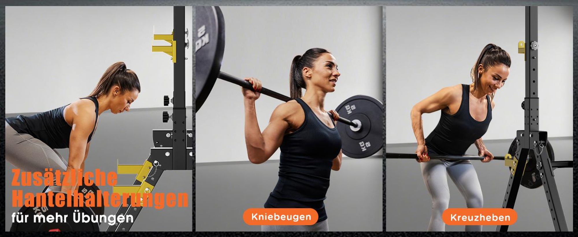 DH FitLife Power Tower Faltbar | Freistehende Klimmzug- & Dip-Station bis 150 kg mit Hantelablagen | Kraftstation Kraftturm für Zuhause