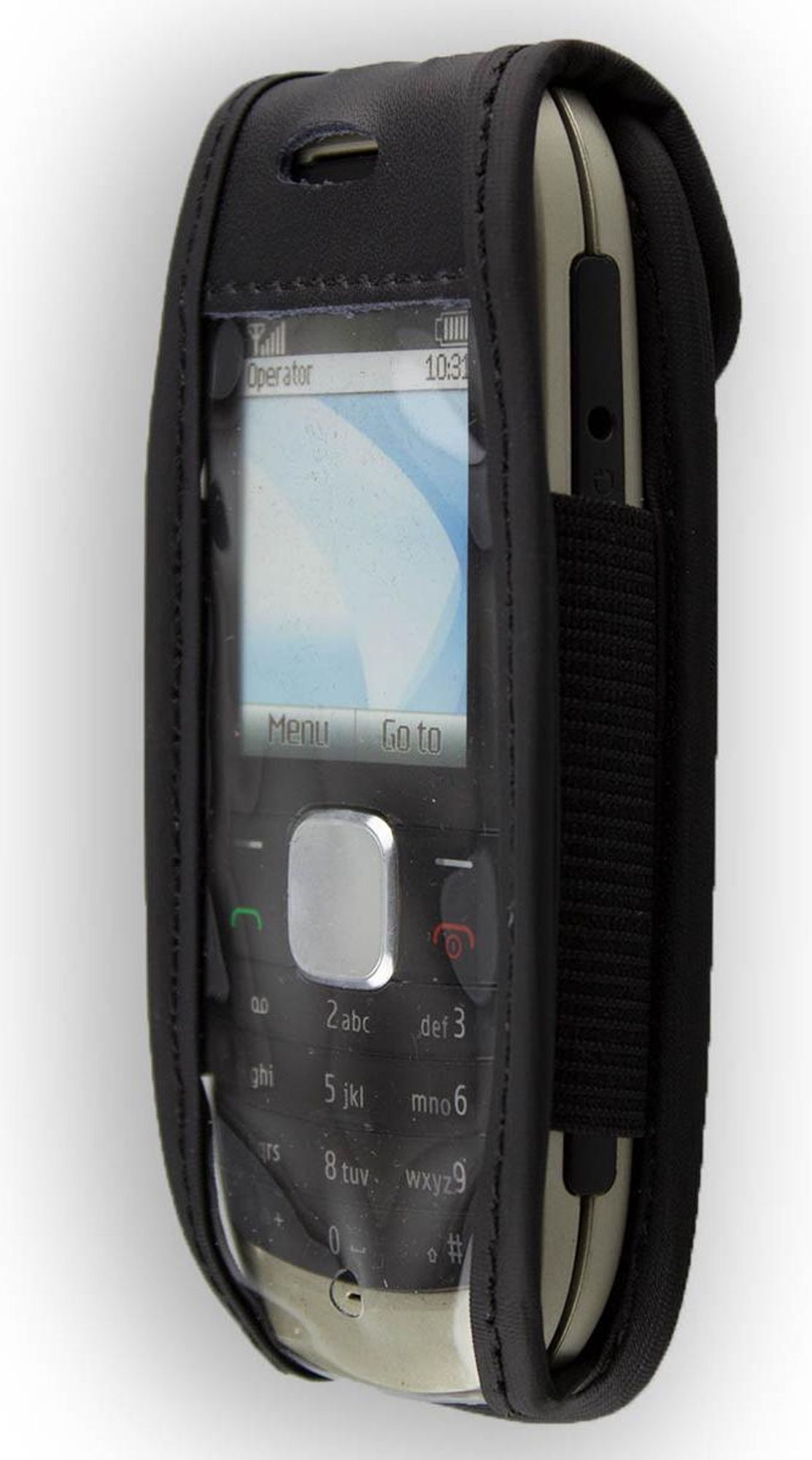 caseroxx Ledertasche mit Gürtelclip kompatibel mit Nokia 1800 aus Echtleder, Tasche mit Gürtelclip und Sichtfenster  Bild 2