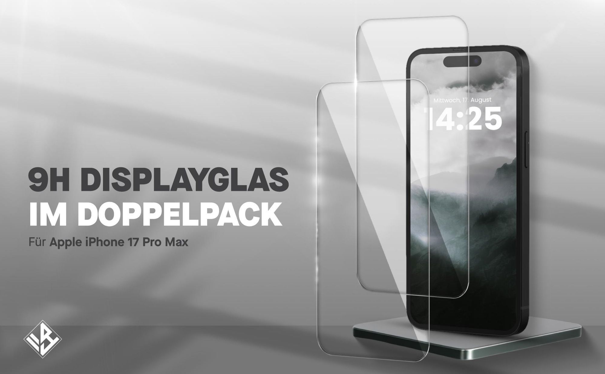 2er Set Displayglas für Apple iPhone 17 Pro Max in 9H Härte