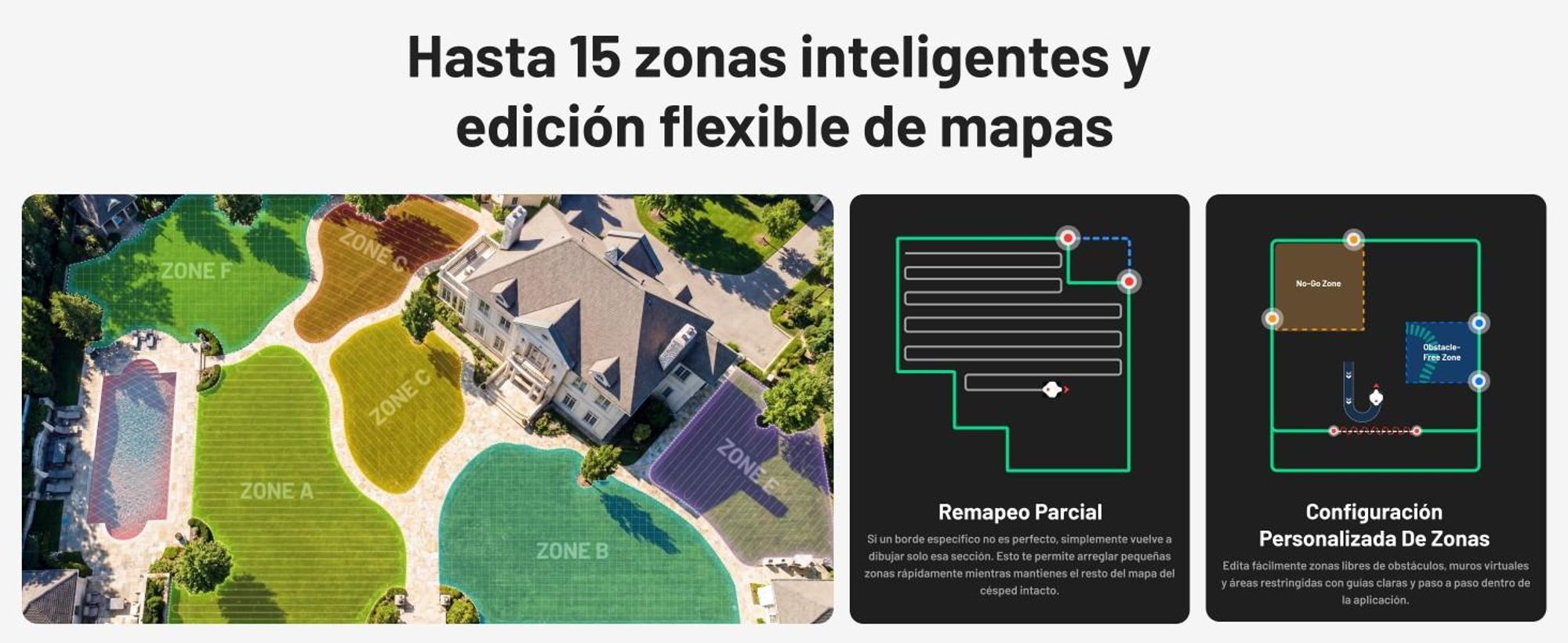 Cortacésped robótico Mammotion LUBA 3 AWD 1500 con soporte para lavado, para 1500m², tracción en las cuatro ruedas, pendiente 80%, mapeo-auto, 4G, APP
