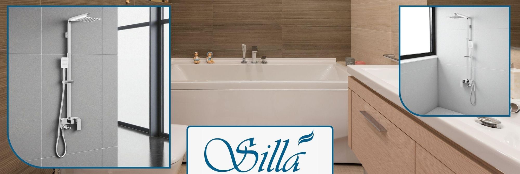 Silla, Dusch, Duschset, Duschköpfe & -brausen, Chrom, Duschkopf, Duschgarnitur, Bad