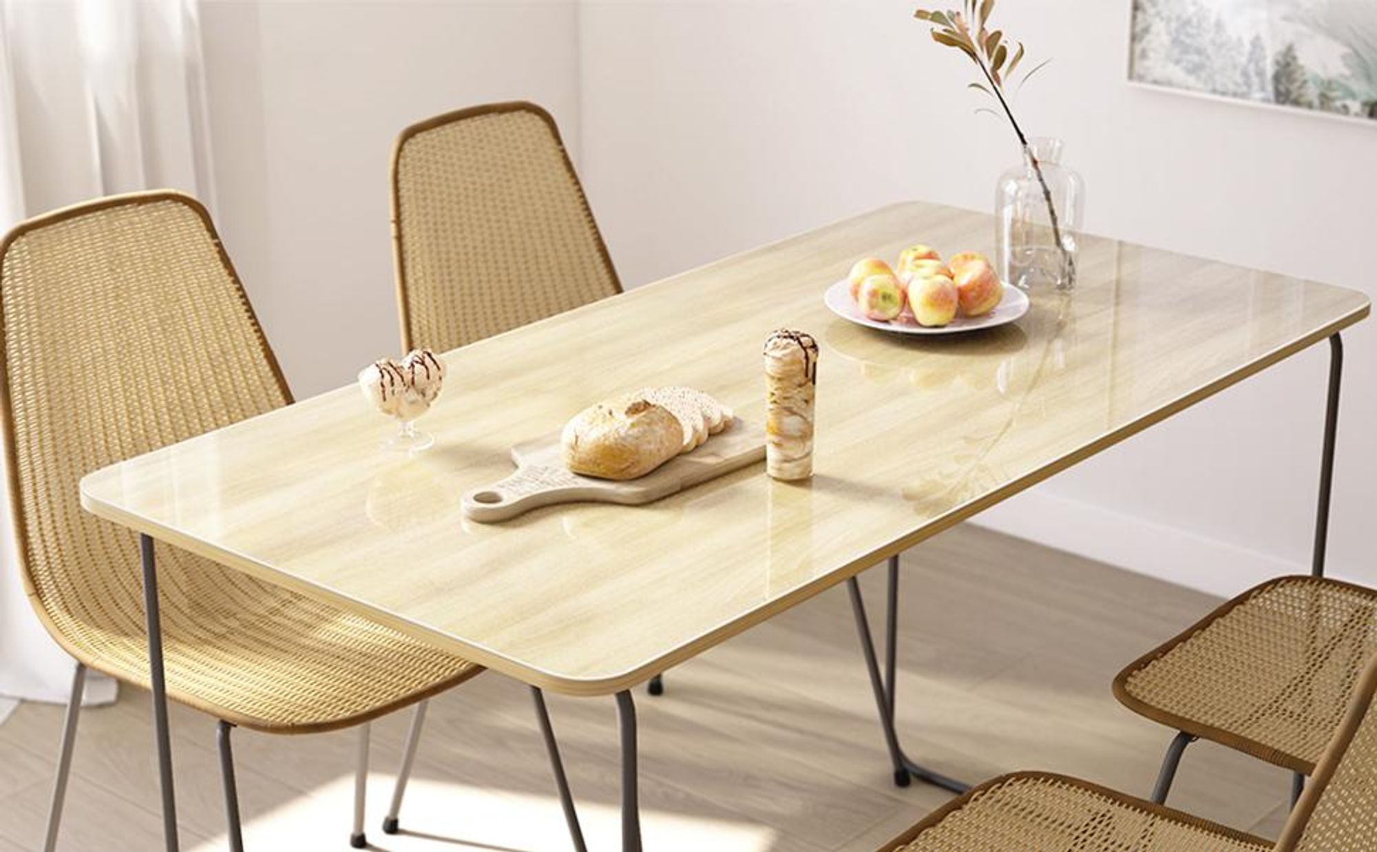 Tischunterlage, Tischschoner, Tischschutz, Tischdecke, Schreibtischmatte, Schreibtischunterlage Transparent, rutschfeste, Groß 120x60cm