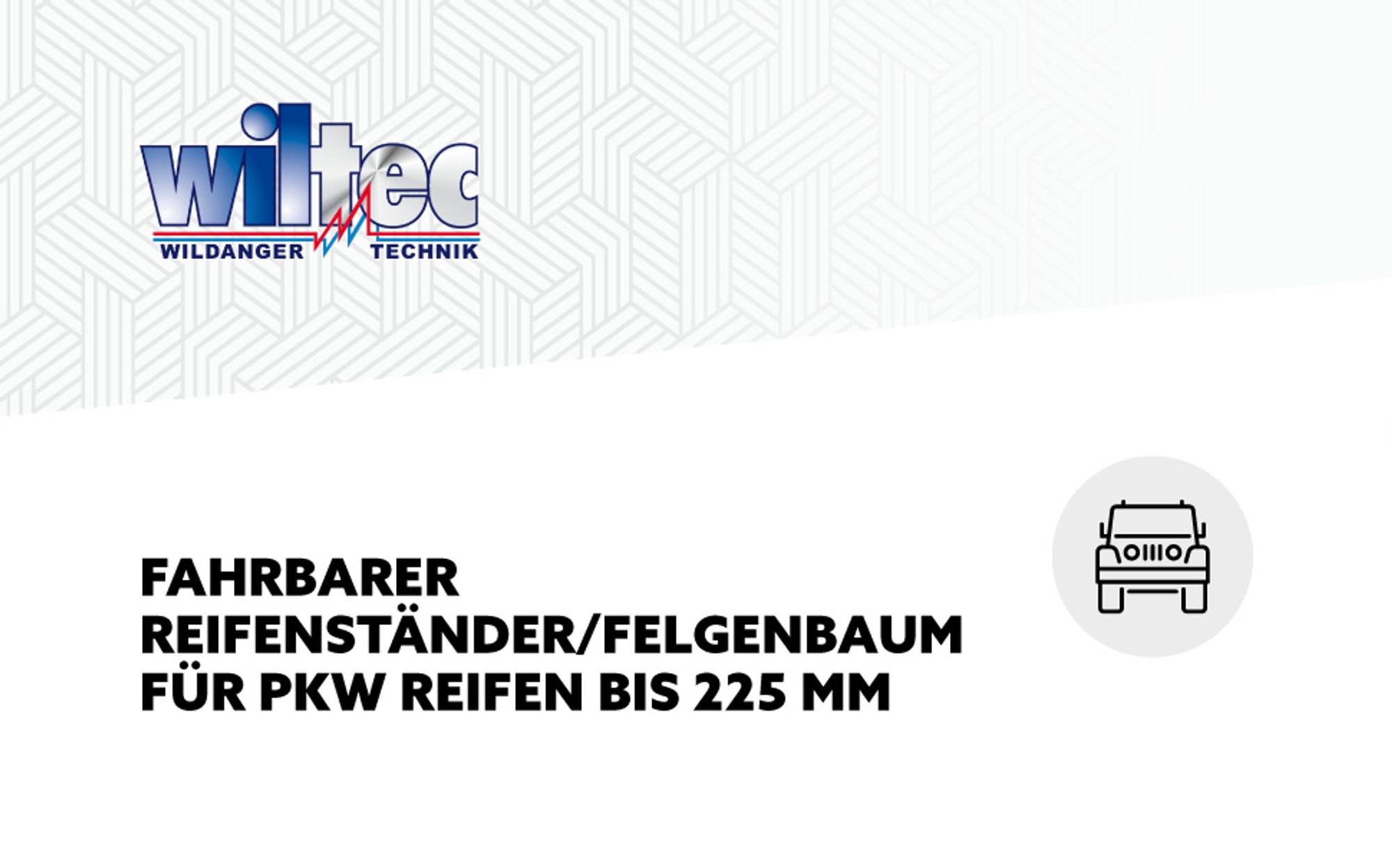 Fahrbarer Reifenständer / Felgenbaum für PKW Reifen bis 225 mm