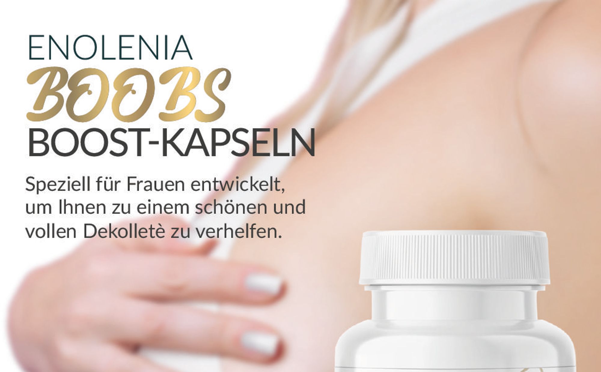 Enolenia® BoobsBoost - Push-Up Kapseln - volles Dekolleté - Brustvergrößerung Tabletten - Brust - Push Up Effekt – Brust Vergrößerung - Brust - Brüste