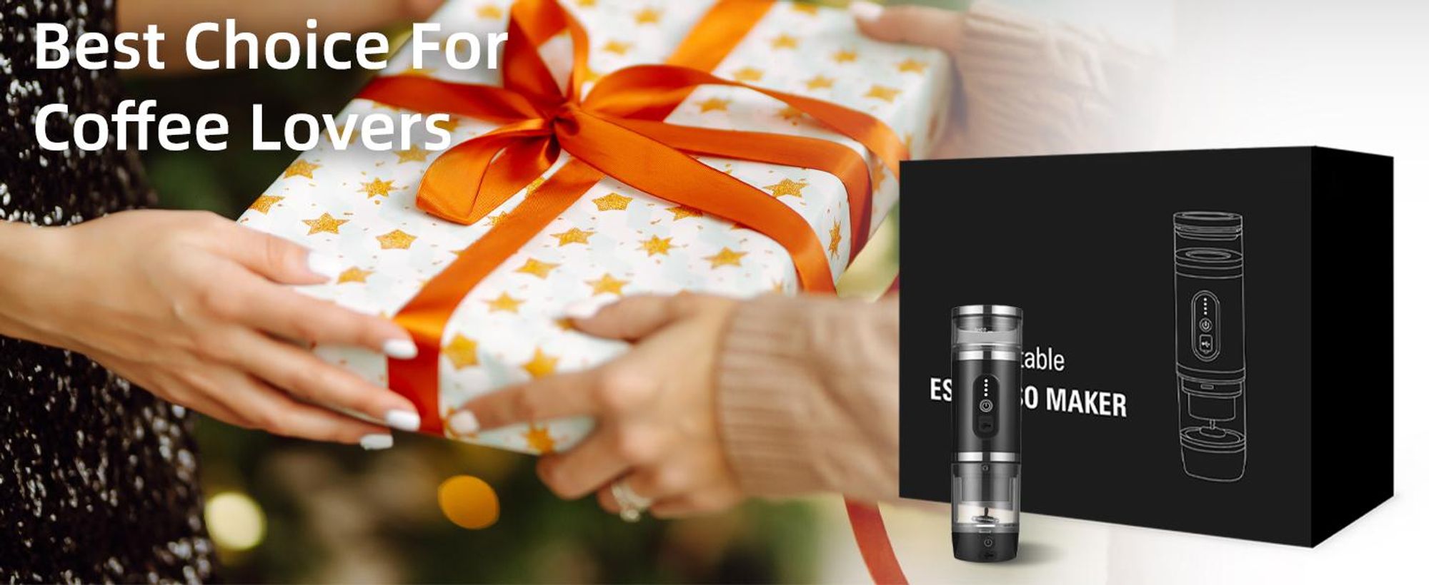Tragbare Kaffeemaschine mit Milchaufschäumer 3-in-1, 20 Bar Espressomaschine, 93°C Selbsterhitzend, 7500mAh Akku, Ideal für Camping, Auto & Reisen