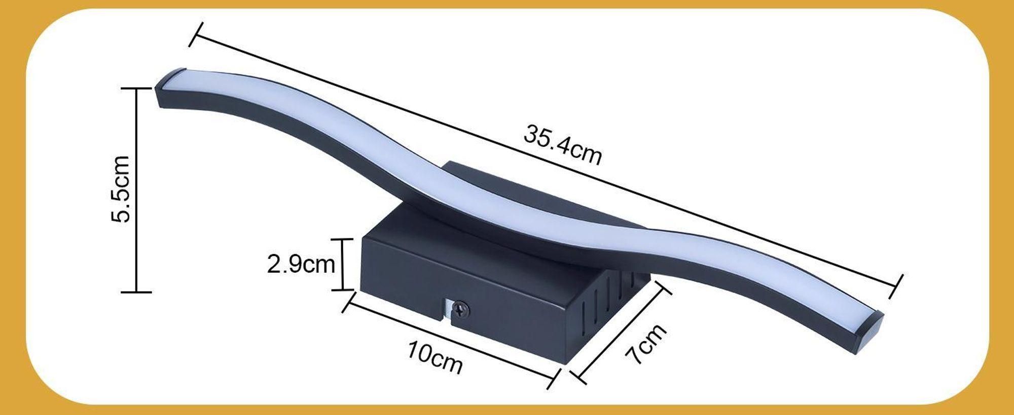 Plafonnier LED ZMH, lampe de couloir 6 W, 3000 K, noir, pour intérieur, chambre à coucher, cuisine, éclairage d'intérieur, blanc chaud