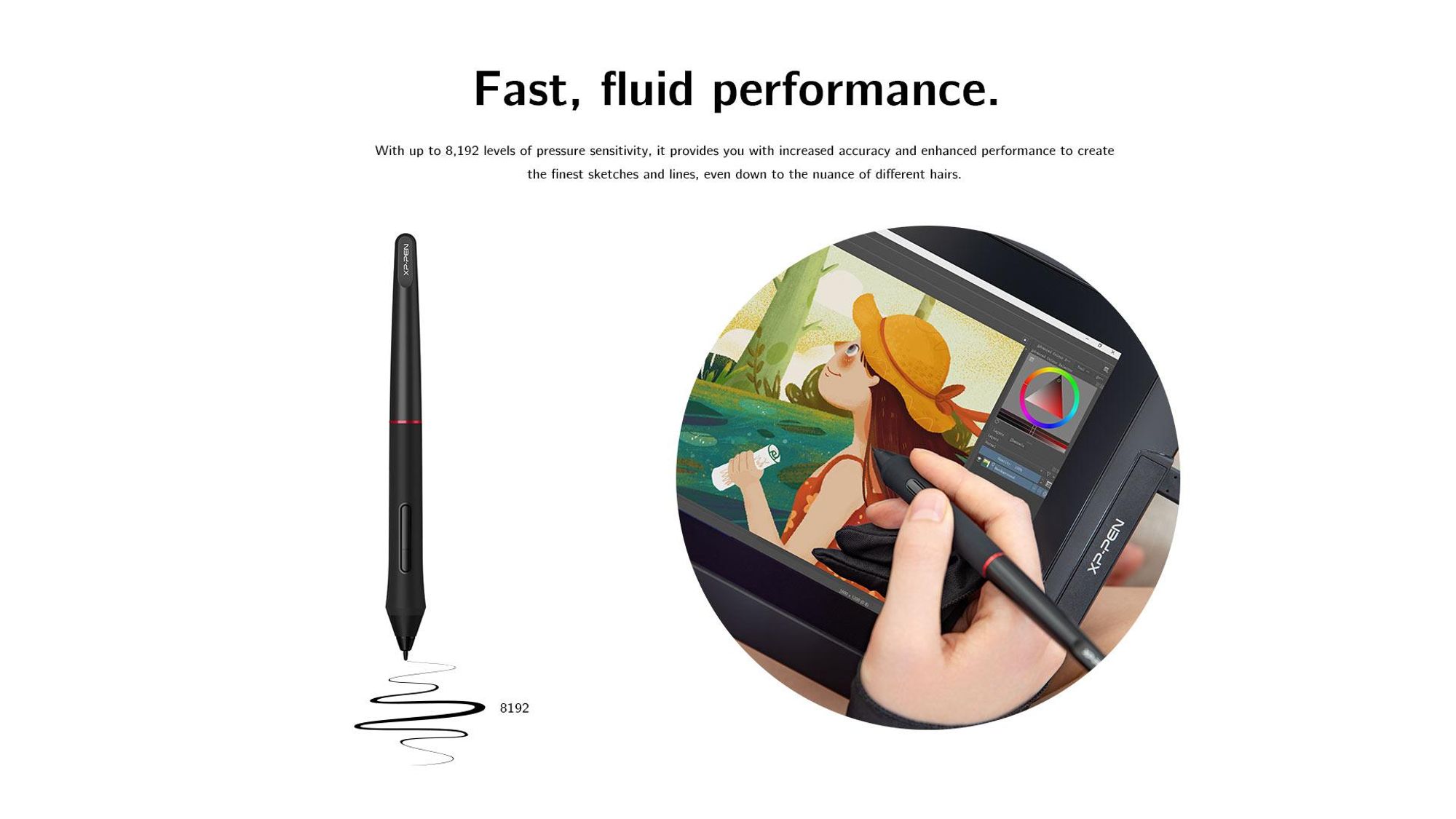 XPPen Artist 12 Pro, Kabelgebunden, 5080 lpi, 256,32 x 144,18 mm, USB, 1 cm, Stift