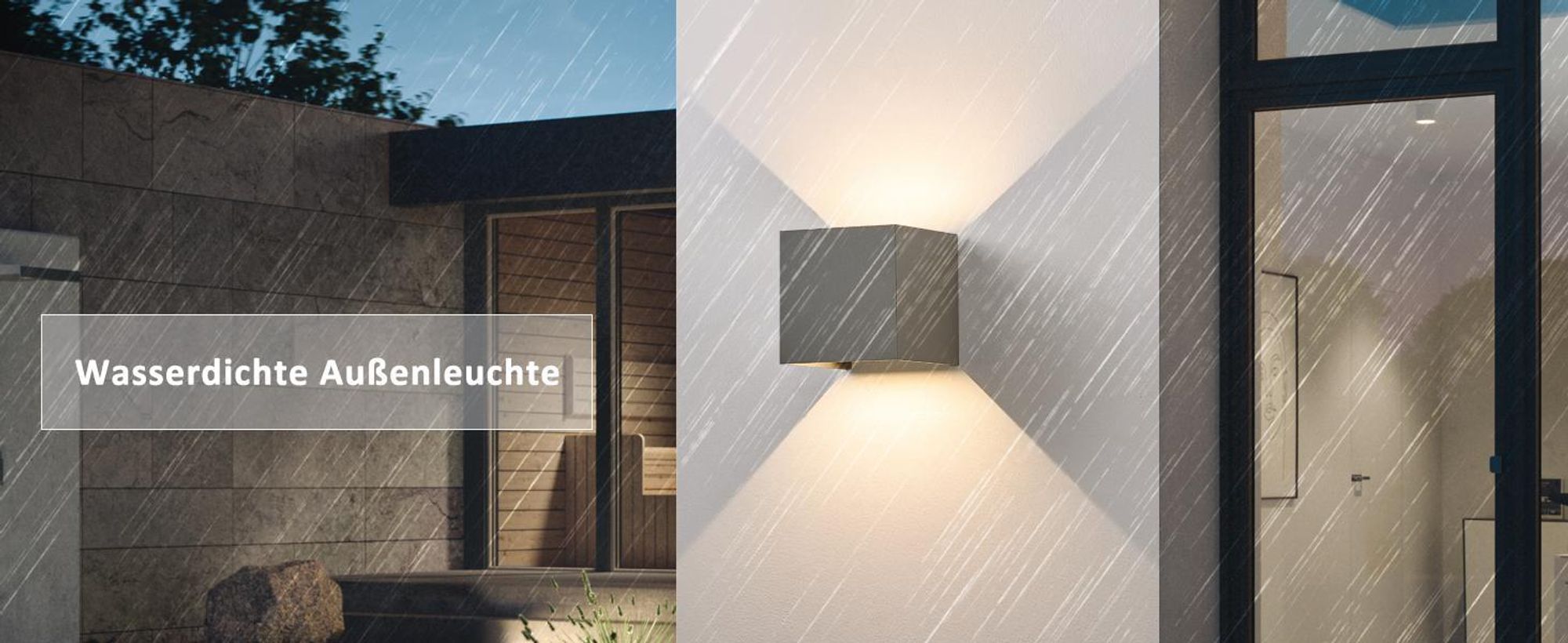 ZMH 2 Stück LED Wandleuchte Aussen 5W Grau Wandlampe Warmweiß Up Down Außenleuchte IP65 Wasserdicht Außenlampe Treppenhaus Hauswand Aussenlampe Flur