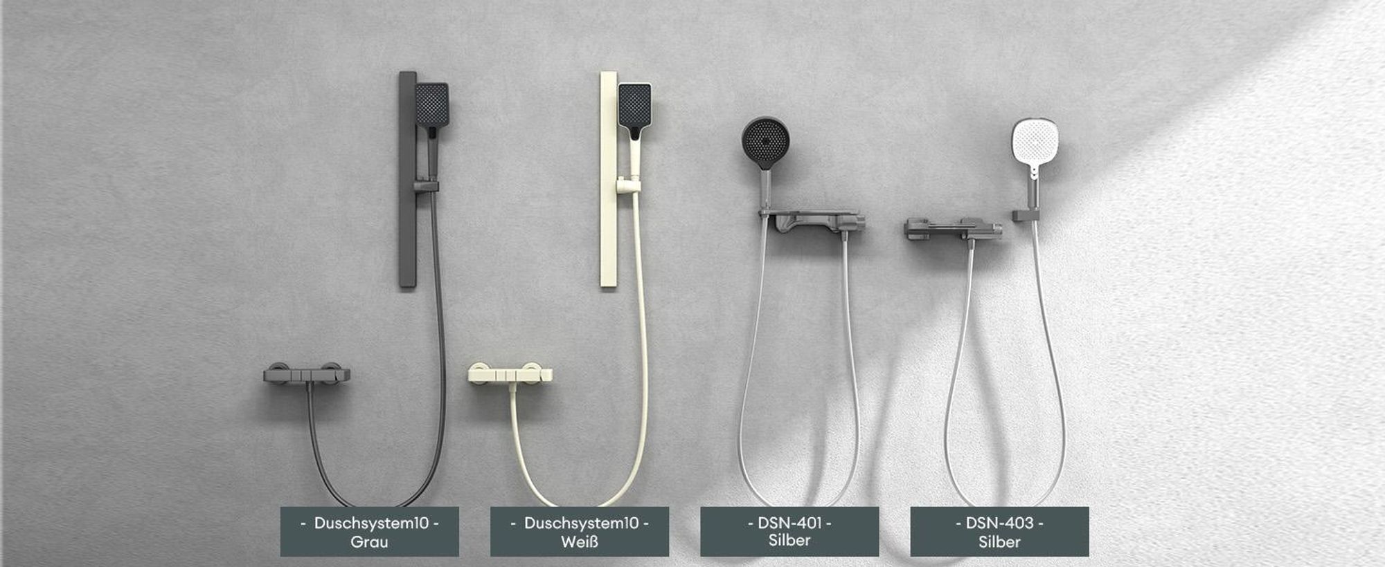 doporro Duschsystem mit Duscharmatur Duschgarnitur mit Regendusche und 3 Strahlarten Duschkopf Dusche komplett Höhenverstellbar Weiß Duschsystem10