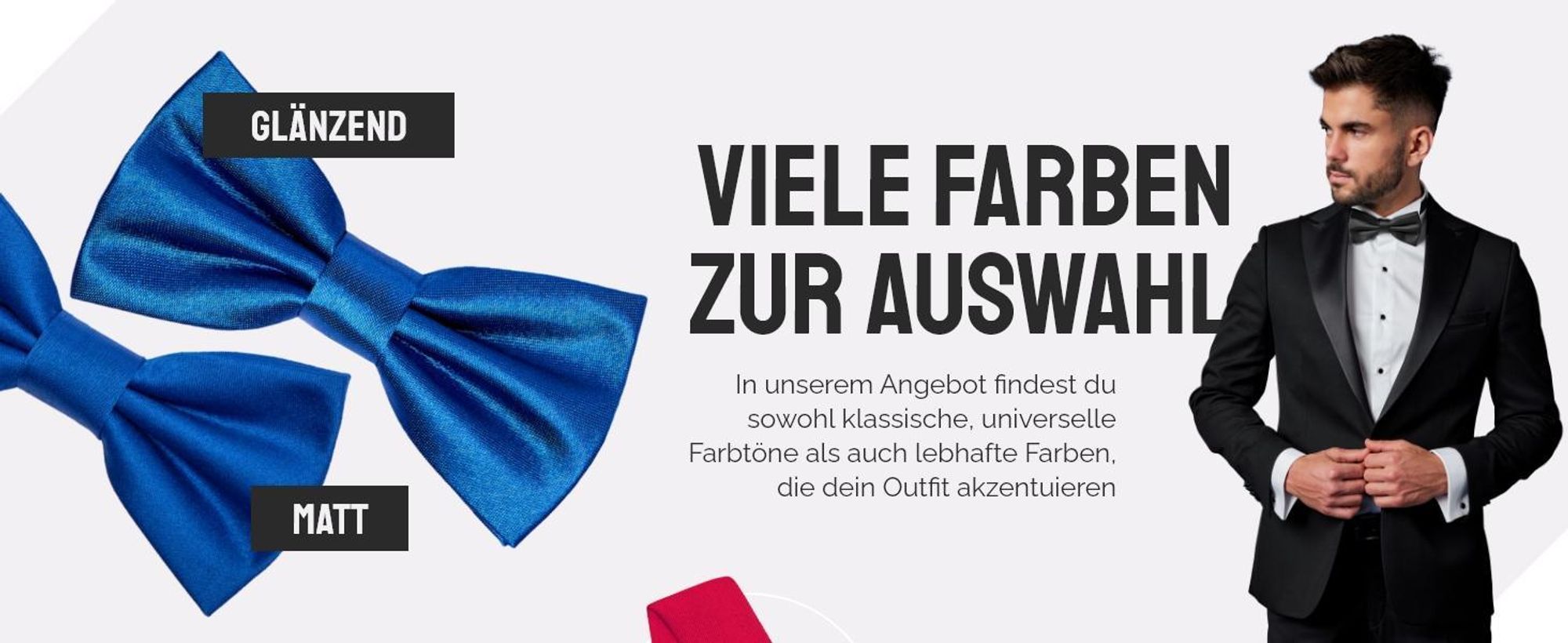 Ladeheid Herren Schmale Fliege & Einstecktuch Set M/P (12cm x 6cm, 22cm x 22cm)