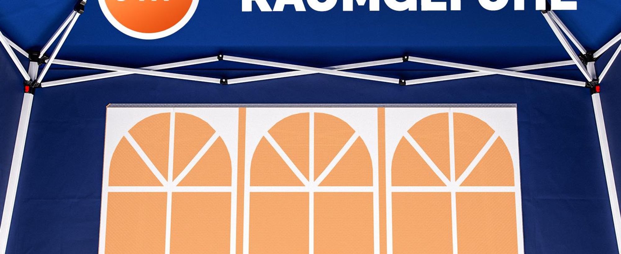 CASARIA 2x Seitenteilen für Pavillon 3x3m Rot
