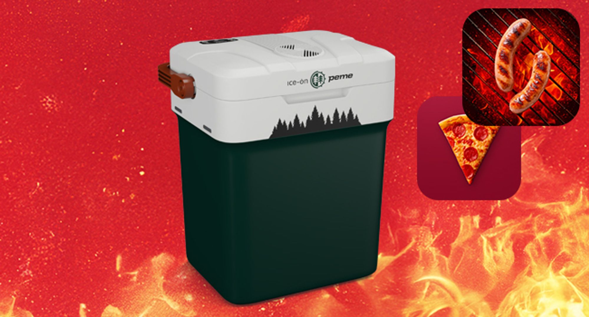 PEME Essential 26 l elektrická chladiaca taška 12 V 230 V – termoelektrická chladiaca taška do auta, na kempovanie, mini chladnička, taška na udržiavanie teploty, USB, ECO, tichá, čierna