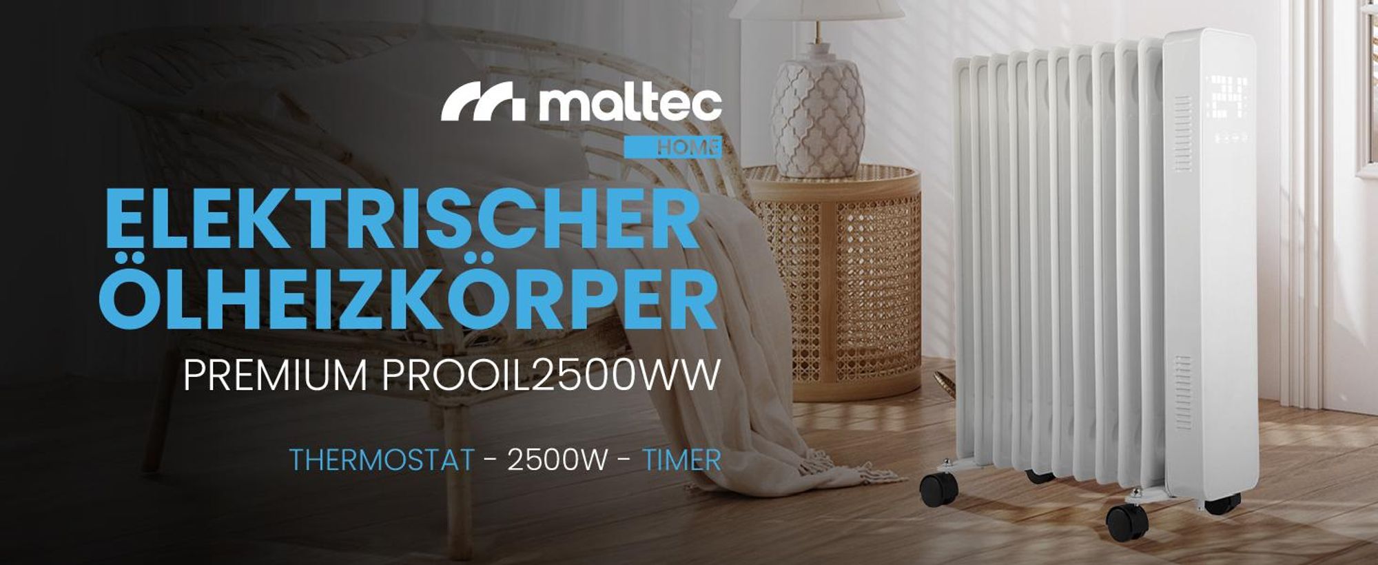 Elektroheizung Ölradiator Ölheizung mit Termostat und WIFI