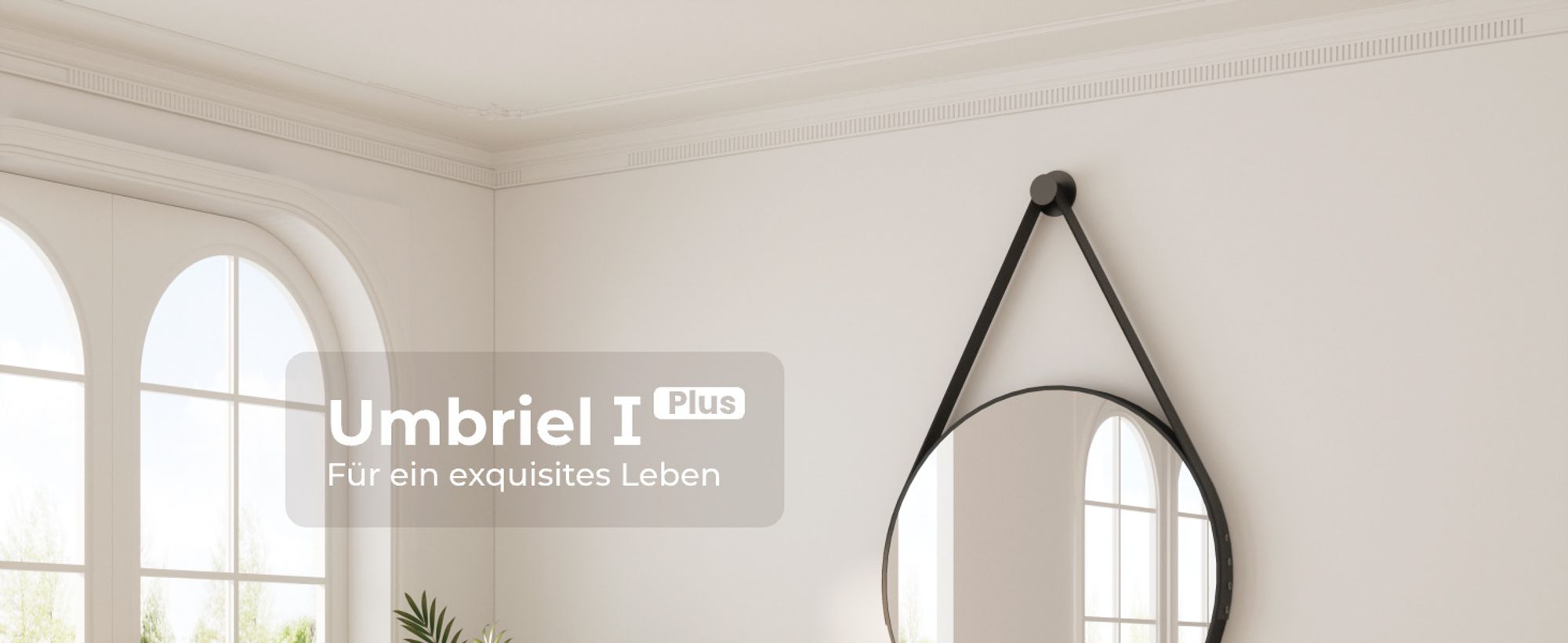 Heilmetz Wandspiegel 60cm Rund Spiegel mit Schwarzer Spiegelgürtel Matte Metallrahmen Hängespiegel