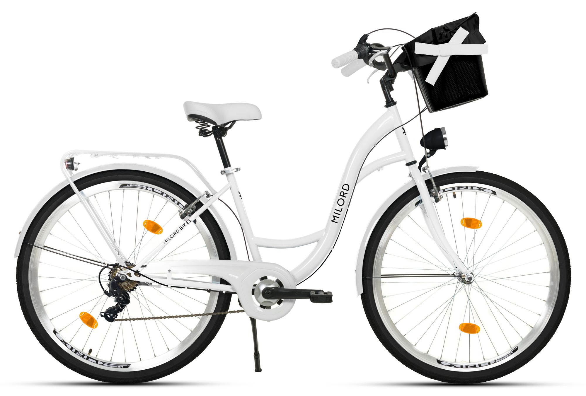 Milord Komfort Fahrrad Mit Korb Damenfahrrad, 28 Zoll, Rosa, 7 Gang Shimano