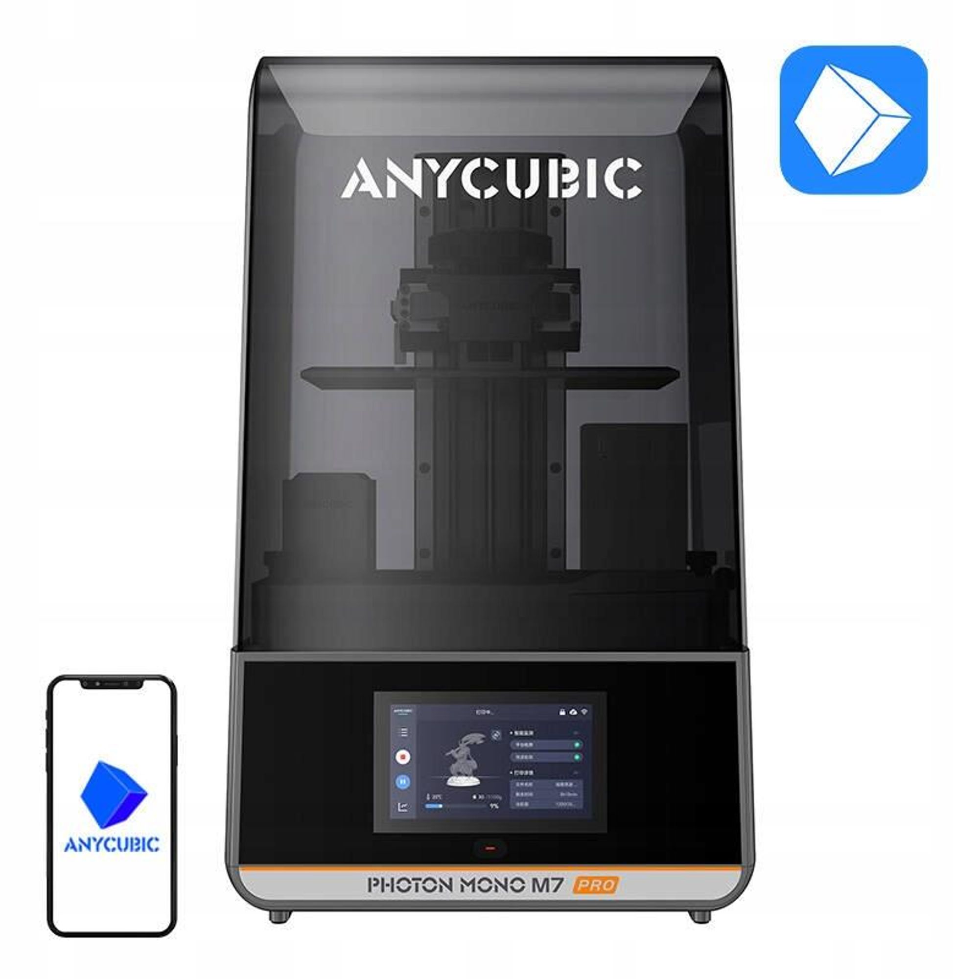 Anycubic Photon Mono M7 Pro, Stereolithografie (SLA), WLAN, Ethernet/LAN, USB Anschluss, Sichtfenster, 240 W