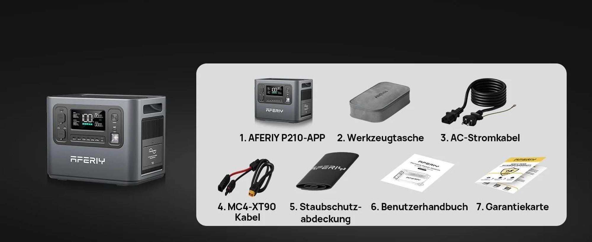AFERIY P210 Draagbare Powerstation | 2048Wh 2400W LiFePO4 Accu
