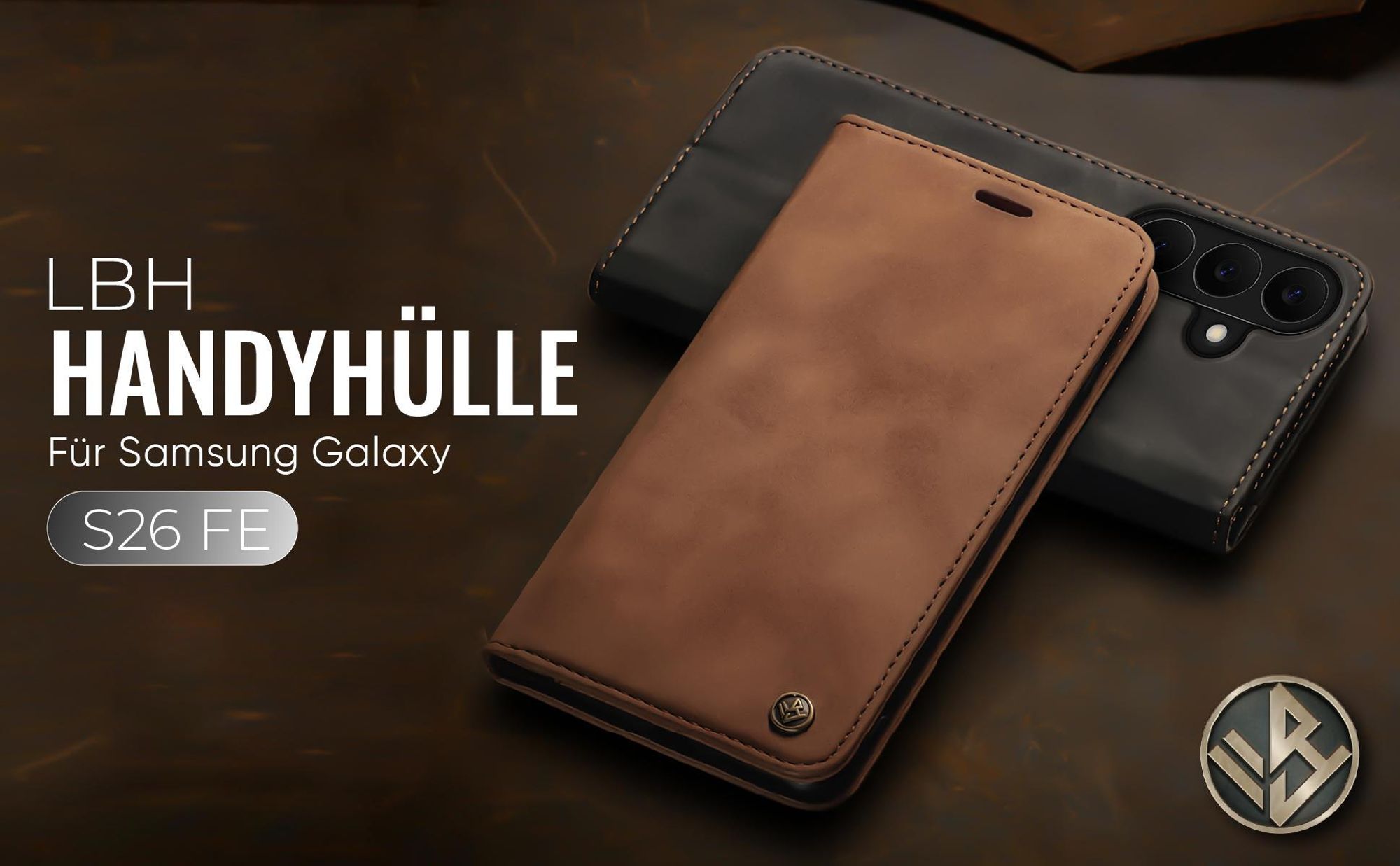Hochwertige Klapphülle für Samsung Galaxy S26 FE im klassischen Design