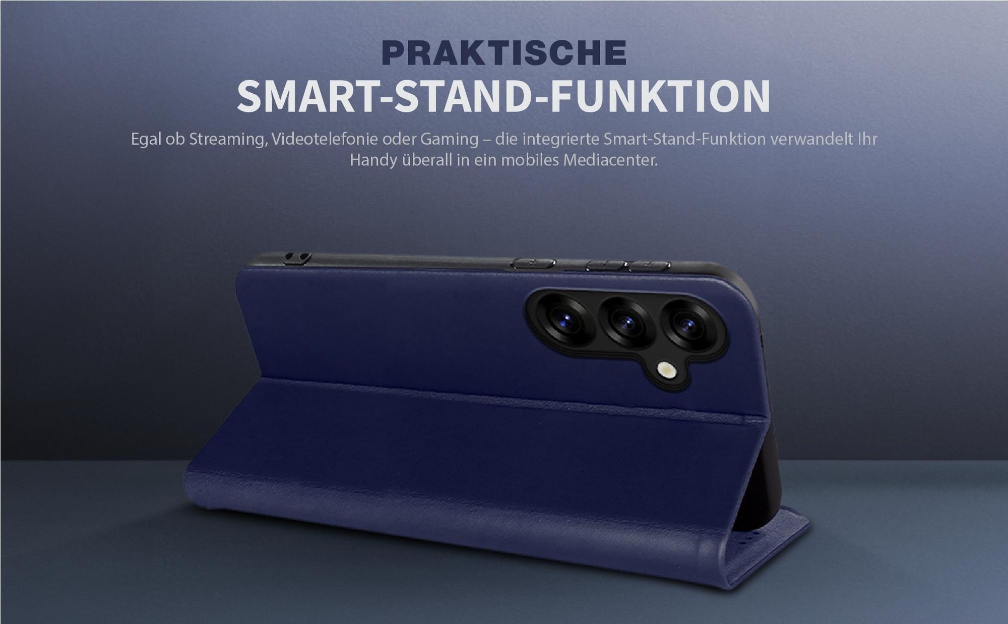 Fliphülle aus Leder für das Samsung Galaxy S25 FE mit Smartstand Funktion