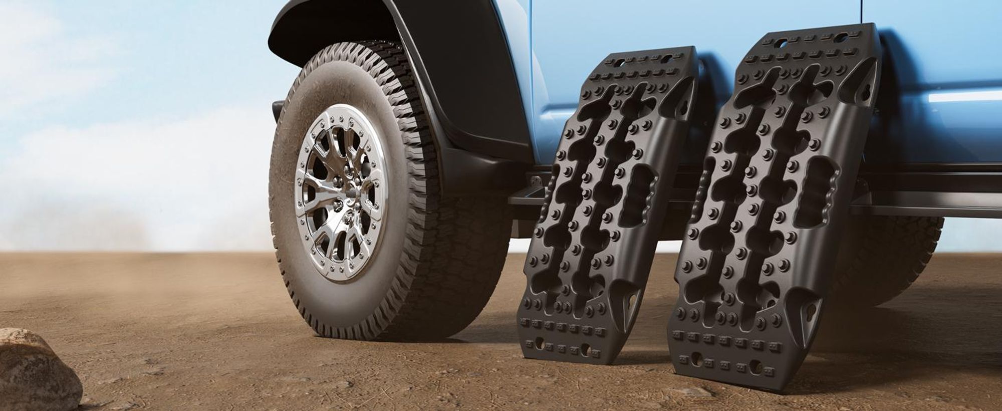 Wiltec Sandbleche Paar 581 x 295 x 65 mm Sandboards bis 7 t, 2er Set Anfahrhilfe für Wohnmobil, Bergeboards Traktionshilfe für Sand, Schlamm und Schnee