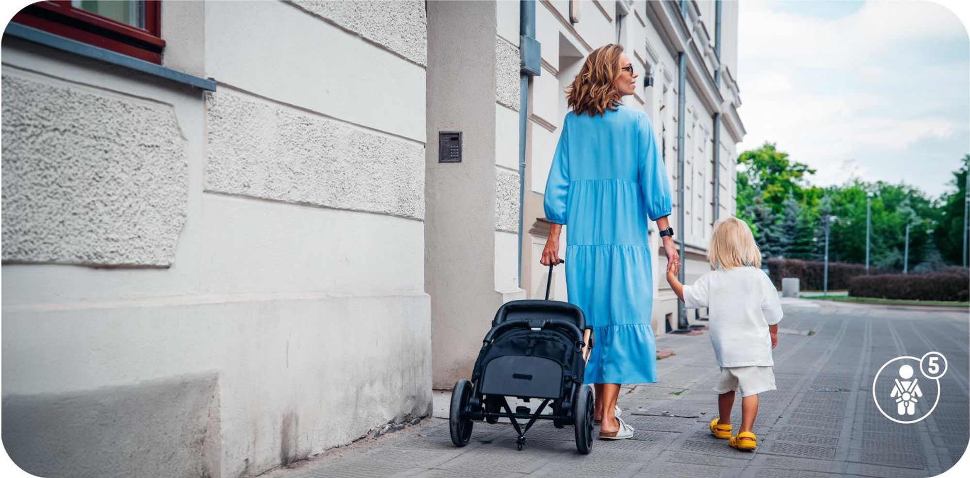 MoMi ESTELLE PLUS LIGHT Kinderwagen Buggy bis zu 22 kg - Leicht, Große Räder Koffer - Rosa