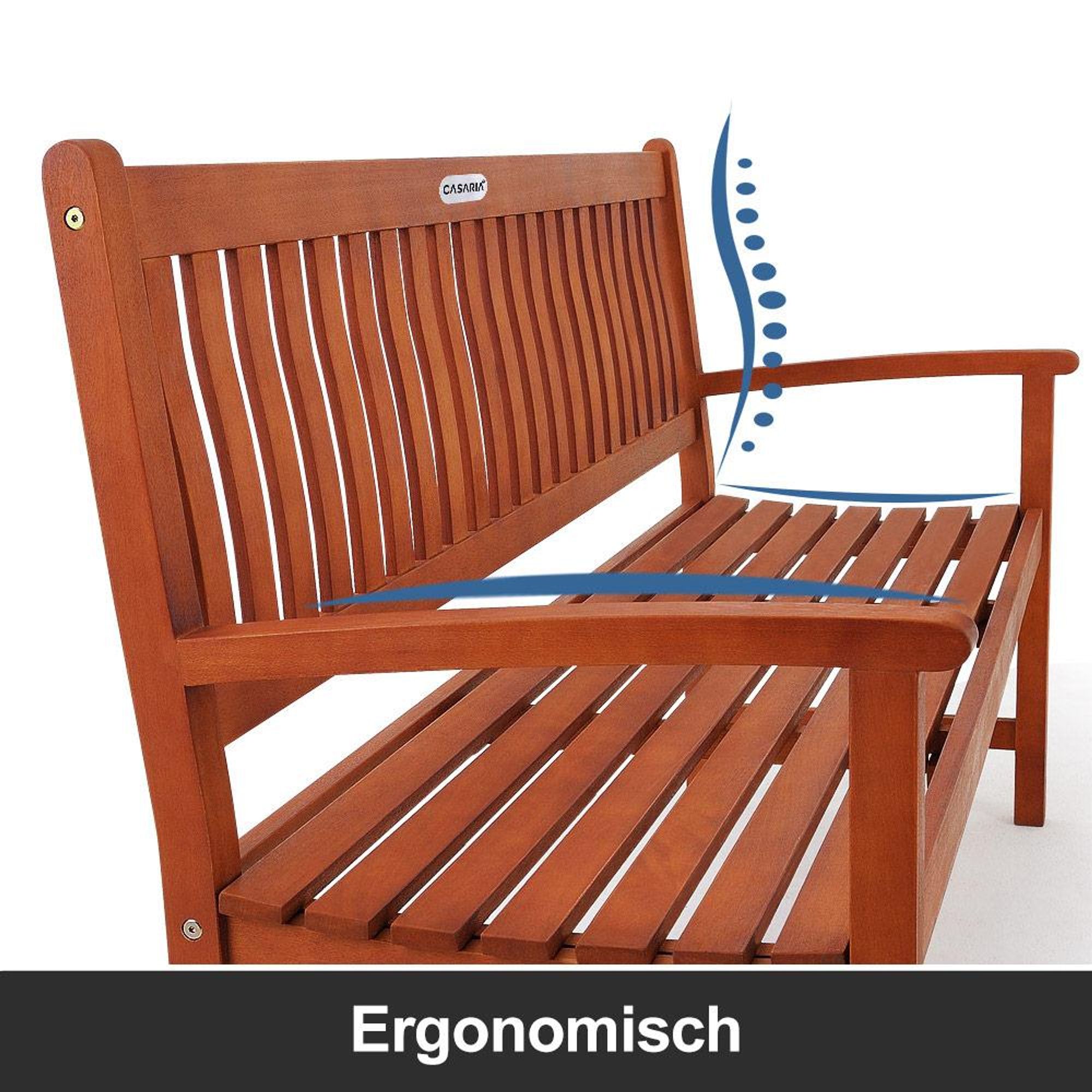 CASARIA® 3-Sitzer Gartenbank FSC®-Zertifiziert Wetterfest