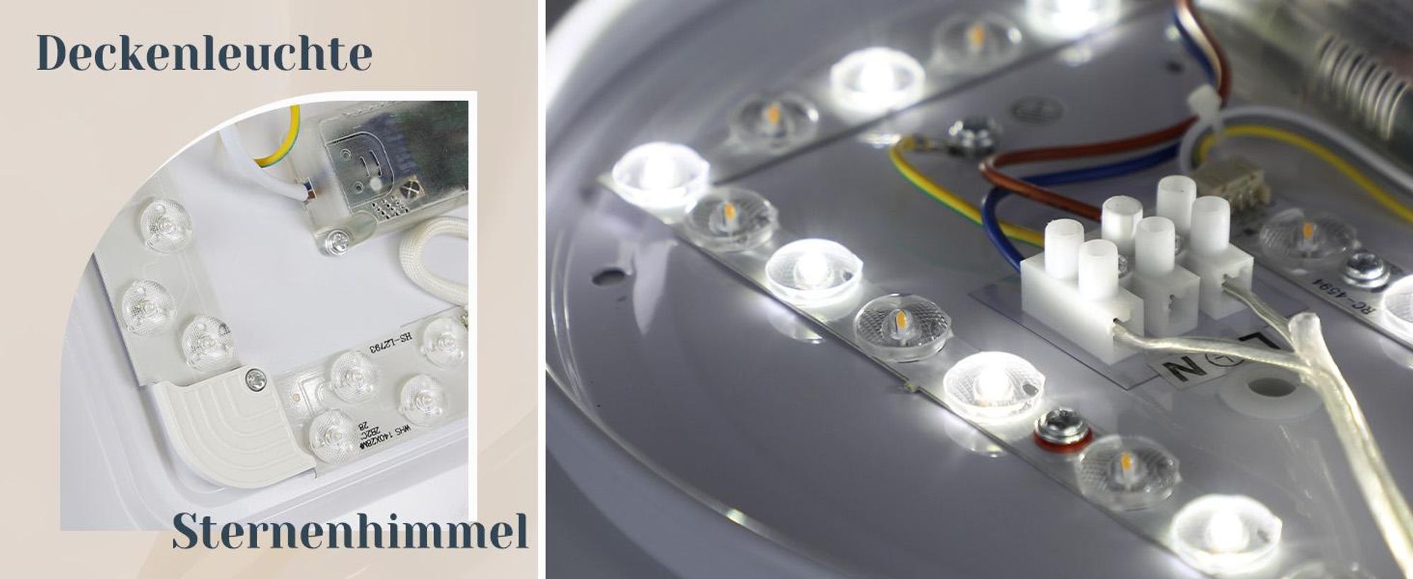 ZMH Deckenlampe LED 12W Deckenleuchte Ø25cm Kinderzimmerlampe Sternenhimmel 6000K Deckenbeleuchtung Flur Rund für Kinderzimmer Wohnzimmer Schlafzimmer