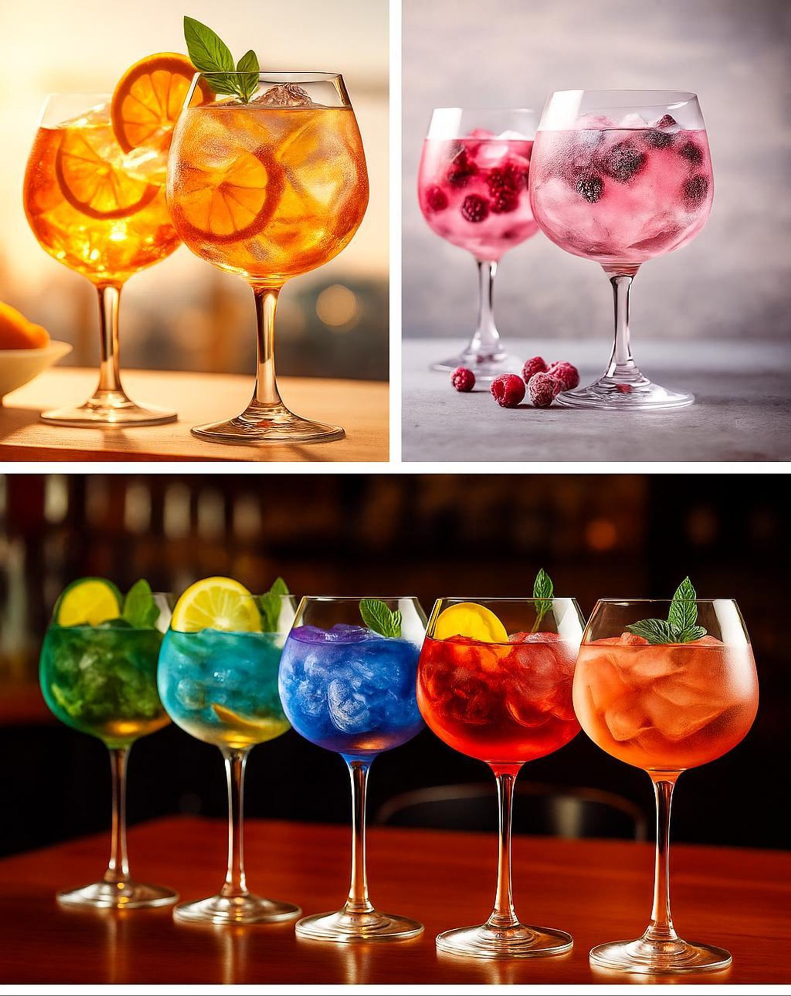 4er Set Gin Tonic Gläser Cocktail Glas Bar Special (4er-Set), bauchige Longdrinkgläser für Gin Tonic, Gin&Tonic Getränke Cocktailgläser spülmaschinenfest XXL 720ml