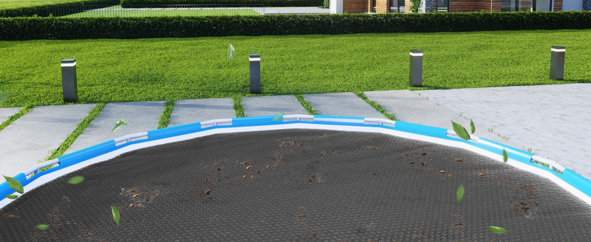 Wiltec Pool Solarfolie Ø 3,6 m, schwarz, Poolheizung aus 140 µ starkem PE Film, Poolabdeckung Poolplane Solarplane rund