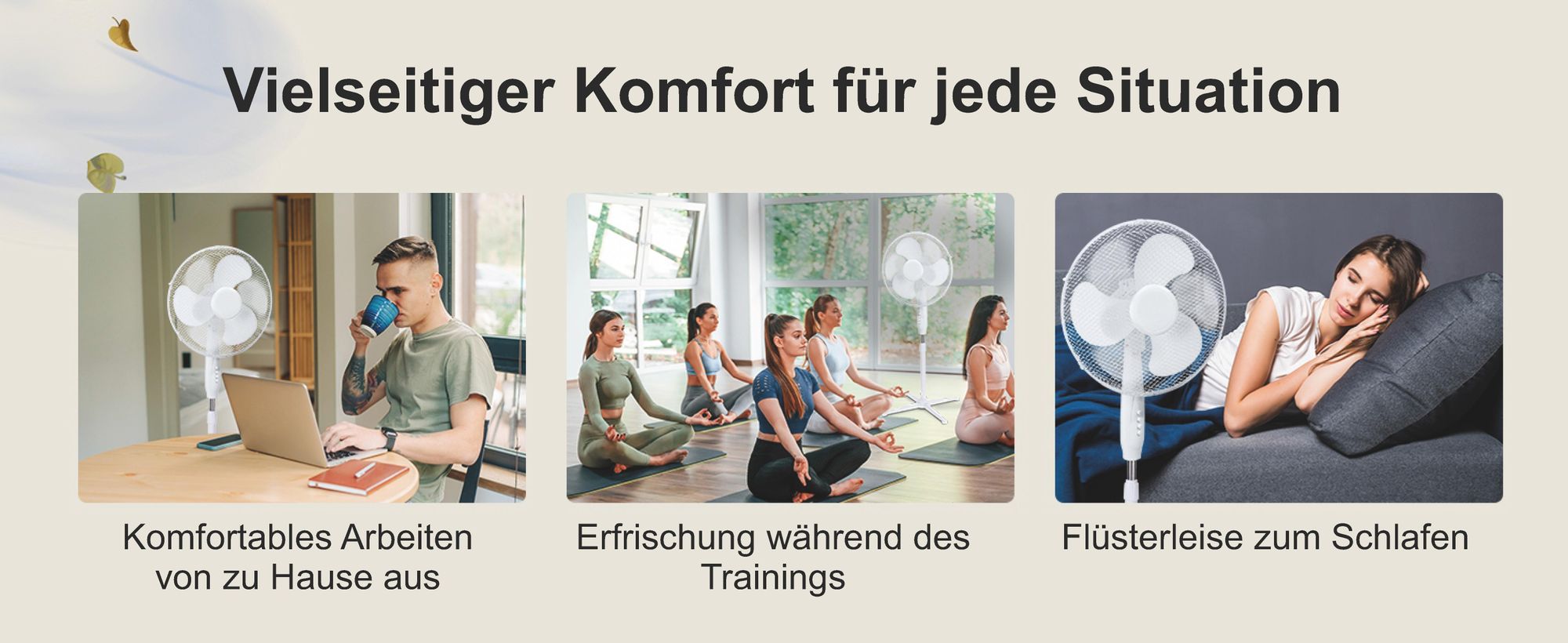 EXTRALINK Standventilator 45W – Weiß, leise, Luftkühlung, leistungsstark