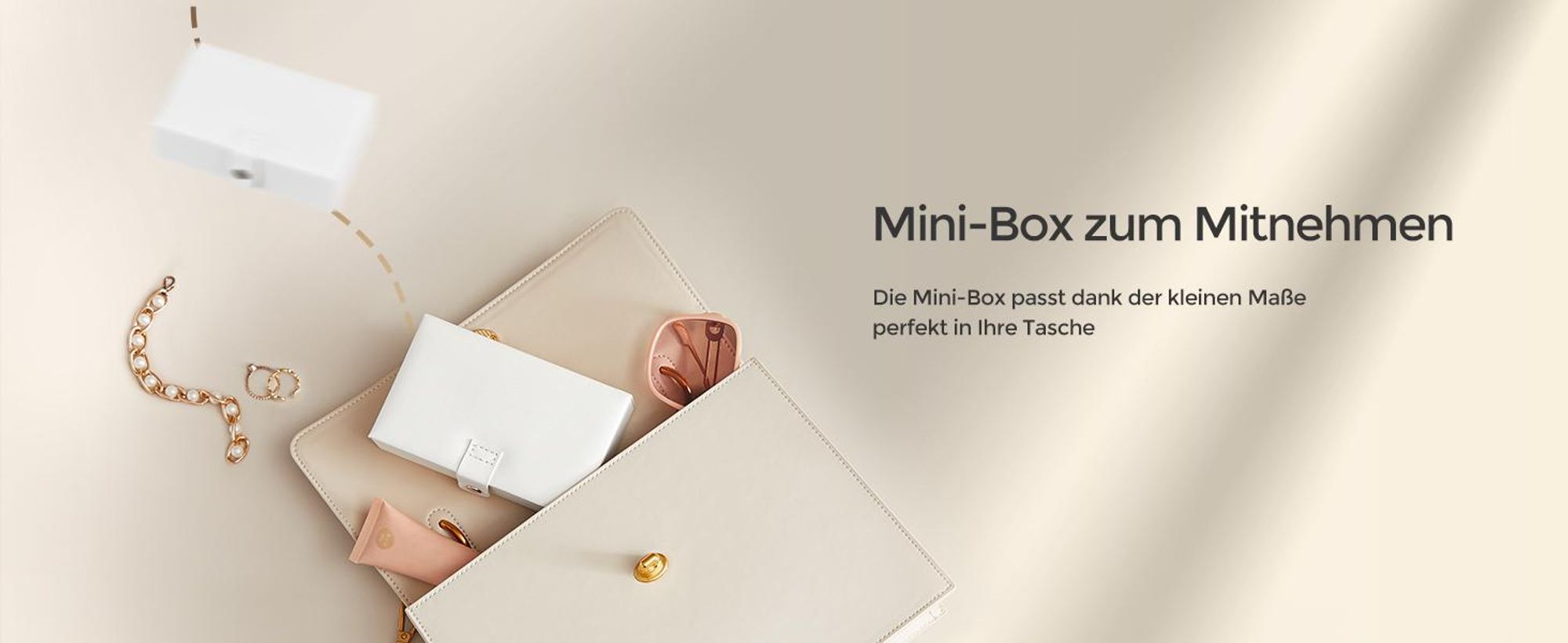 SONGMICS Schmuckkästchen 3 Ebenen, Schmuckschatulle mit 2 Schubladen, abschließbar