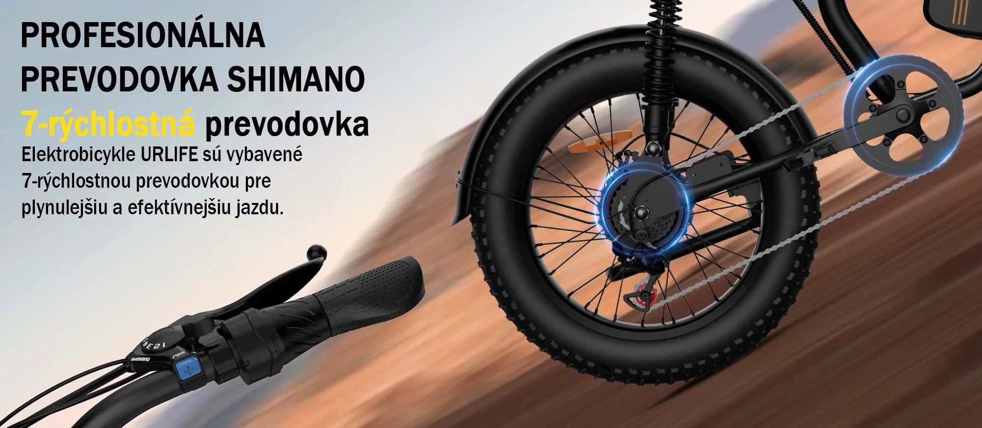 URLIFE T2 Elektrický Bicykel - Motor 250W Batéria 48V 15.6Ah Kotúčové brzdy Asistent pedálov - Čierna