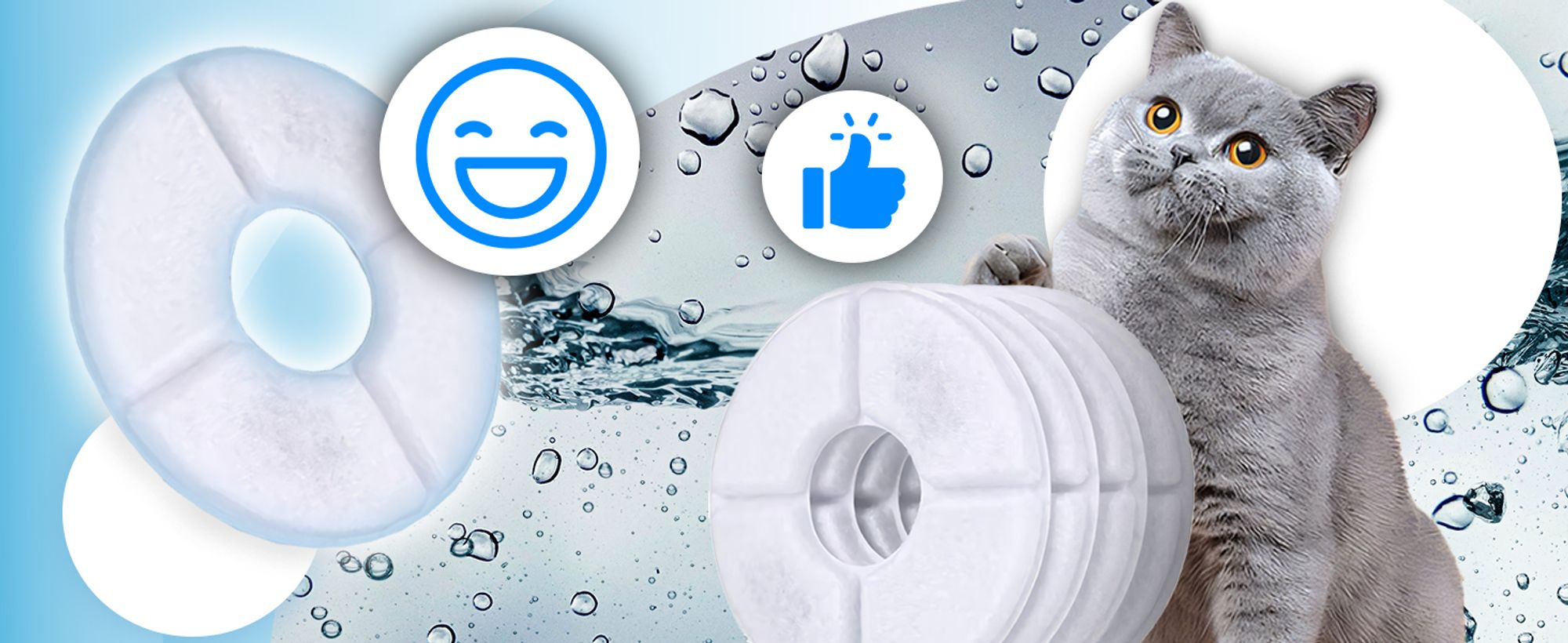 10 Stück Katzenbrunnen Ersatzfilter für Trinkbrunnen - Aktivkohlefilter 2,4L mit Baumwolle & Aktivkohle, 10-tlg Pet Wasser Filter Retoo