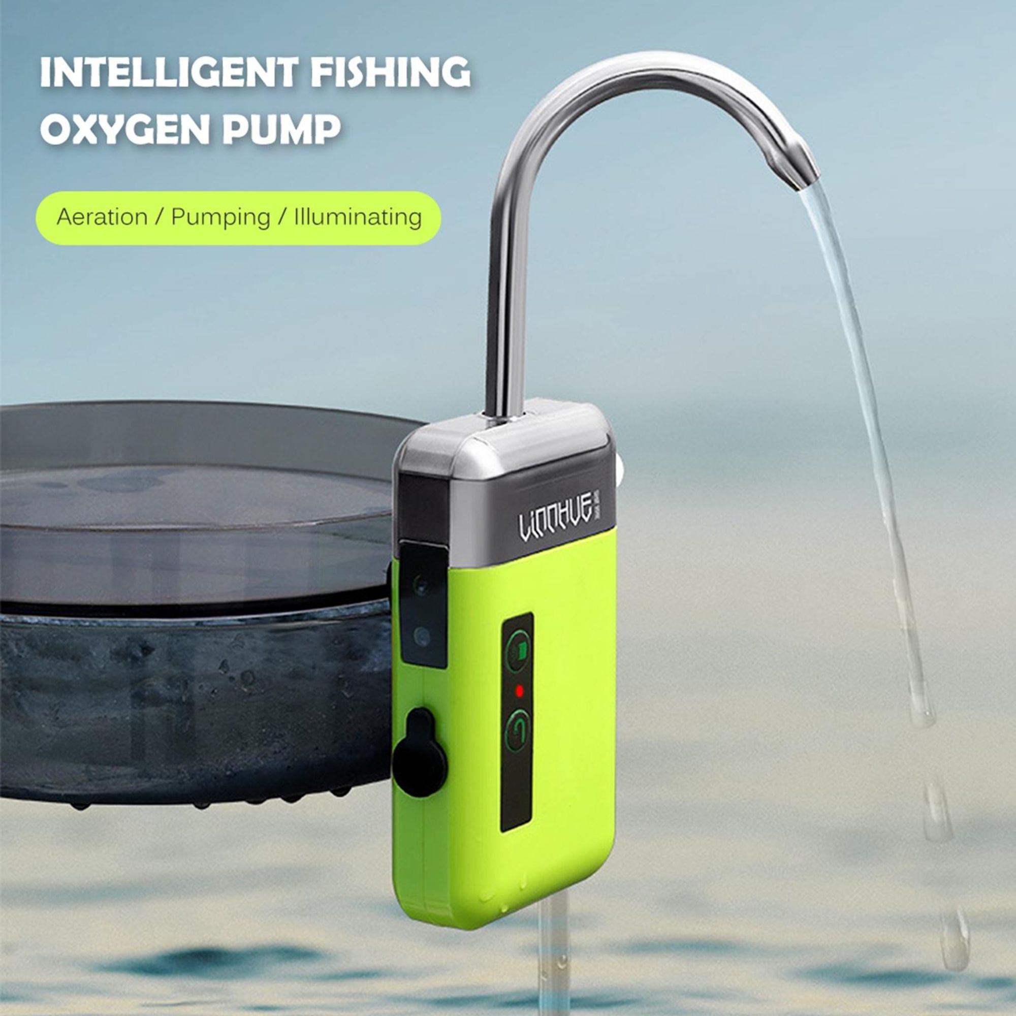 Automatische Wasserpumpe – 3 Modi, automatische Sensor-Pumpfunktion, USB-Aufladung, Mini-Luftpumpe
